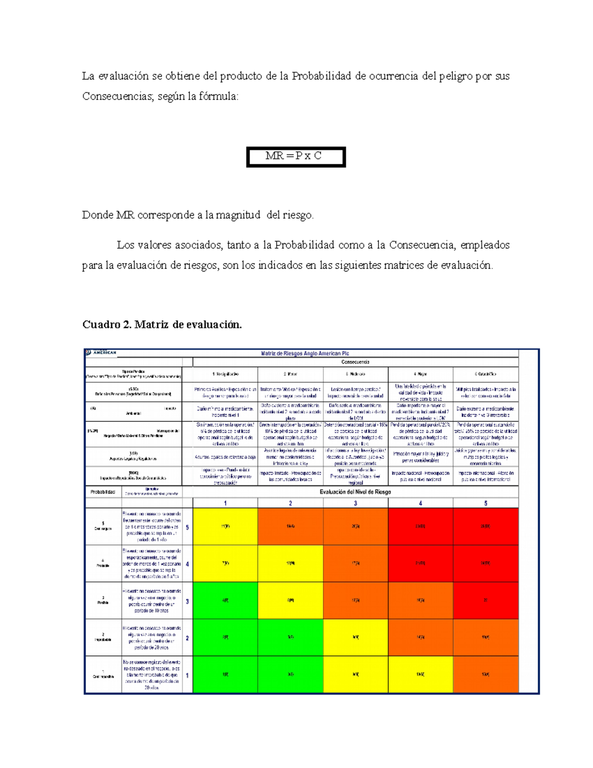 Matriz de Riesgos: Evaluación y Control de Riesgos Críticos - Studocu