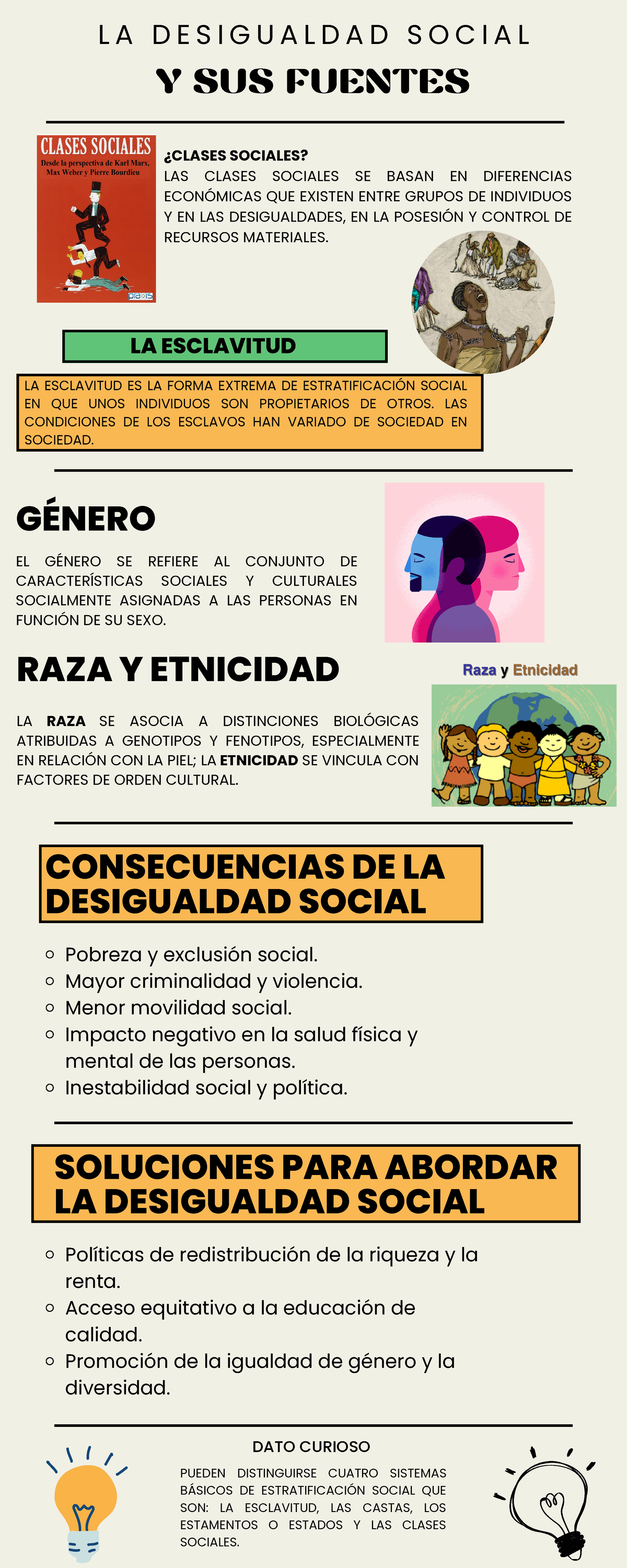 Infografía sobre la Desigualdad social y sus fuentes - ¿CLASES SOCIALES ...