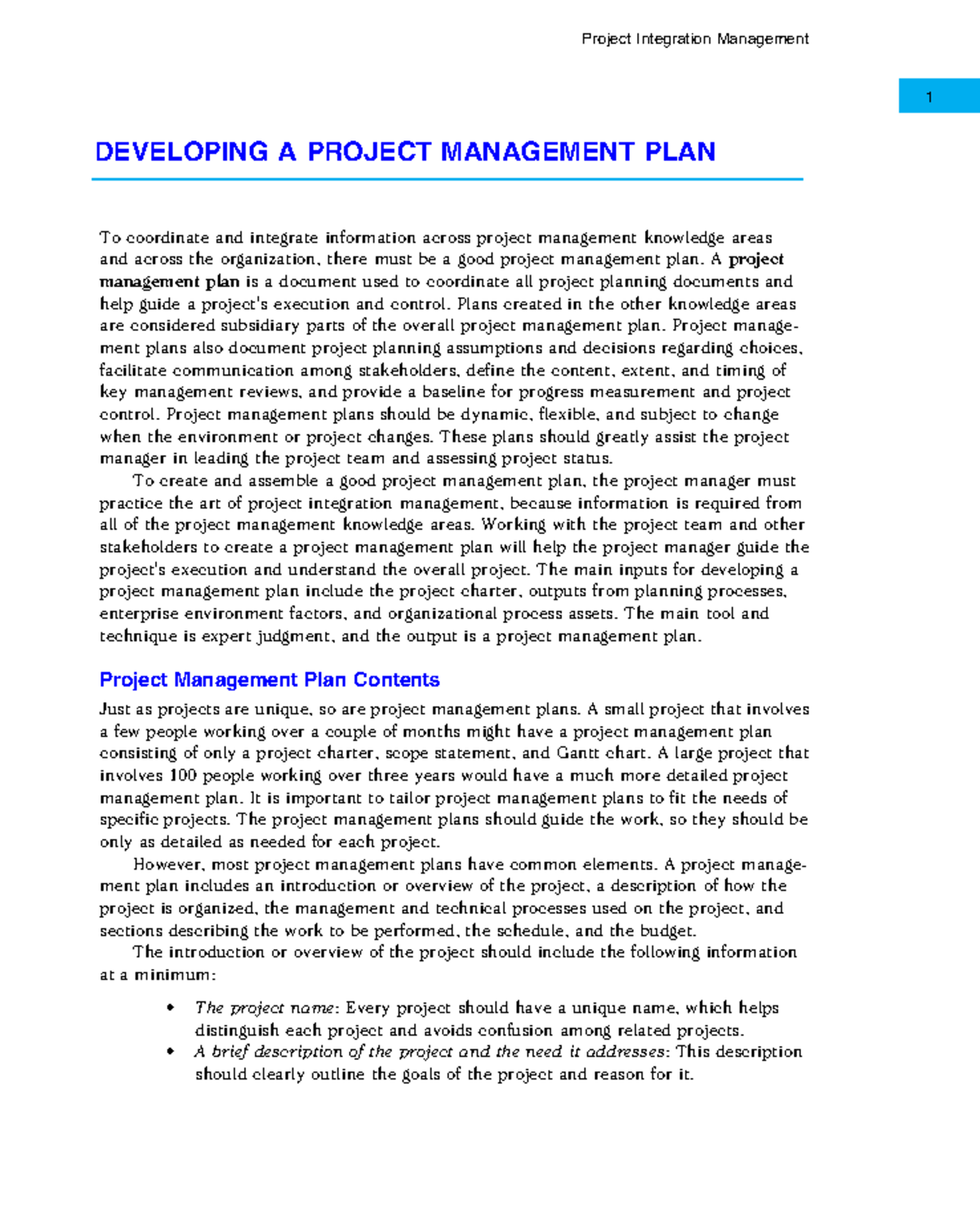 M4 04 Project Management Plan Development Guide and Strategies - Studocu