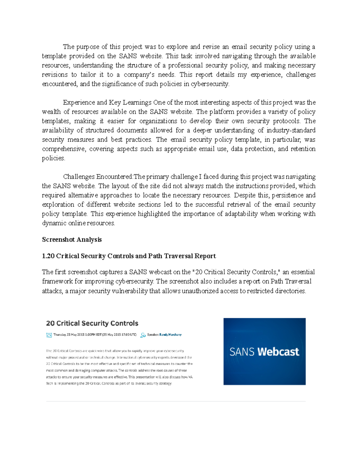 SANS Module 2 Assignment 2.1 - Email Security Policy Review - Studocu