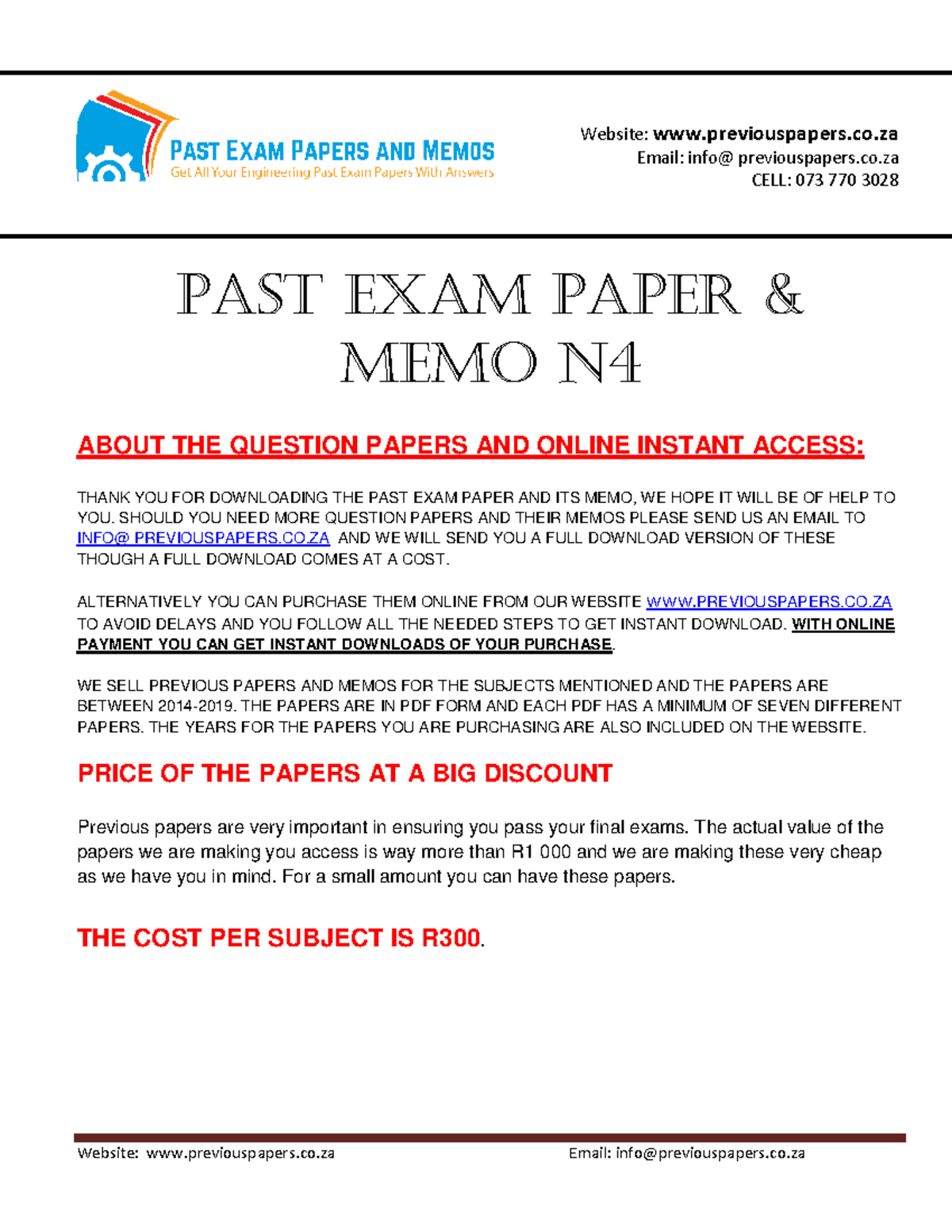 Building Administration N (4090034) April Exam Paper and Memo - Studocu