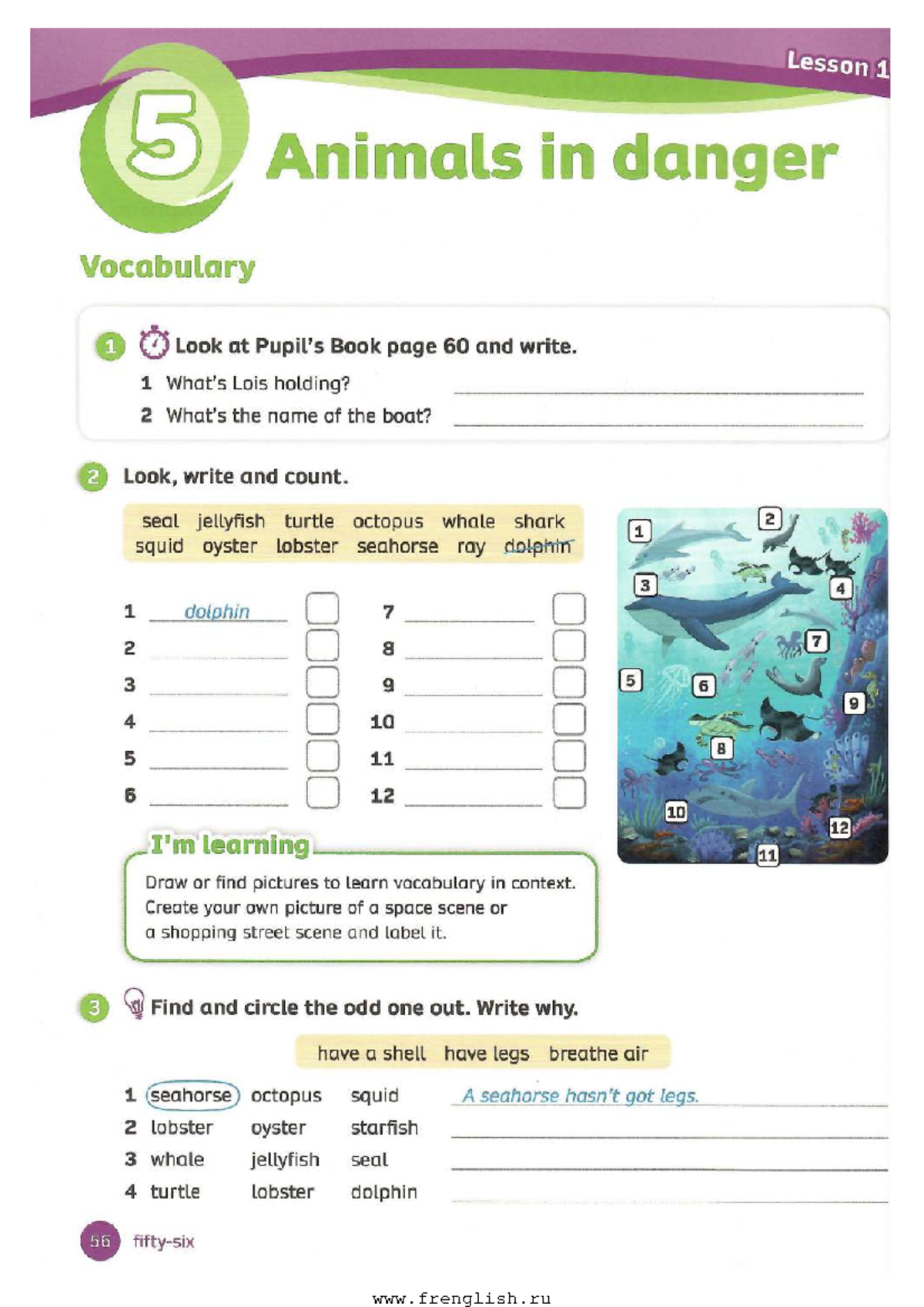 Lesson 1-5: Vocabulary & Activities on Endangered Animals - Studocu