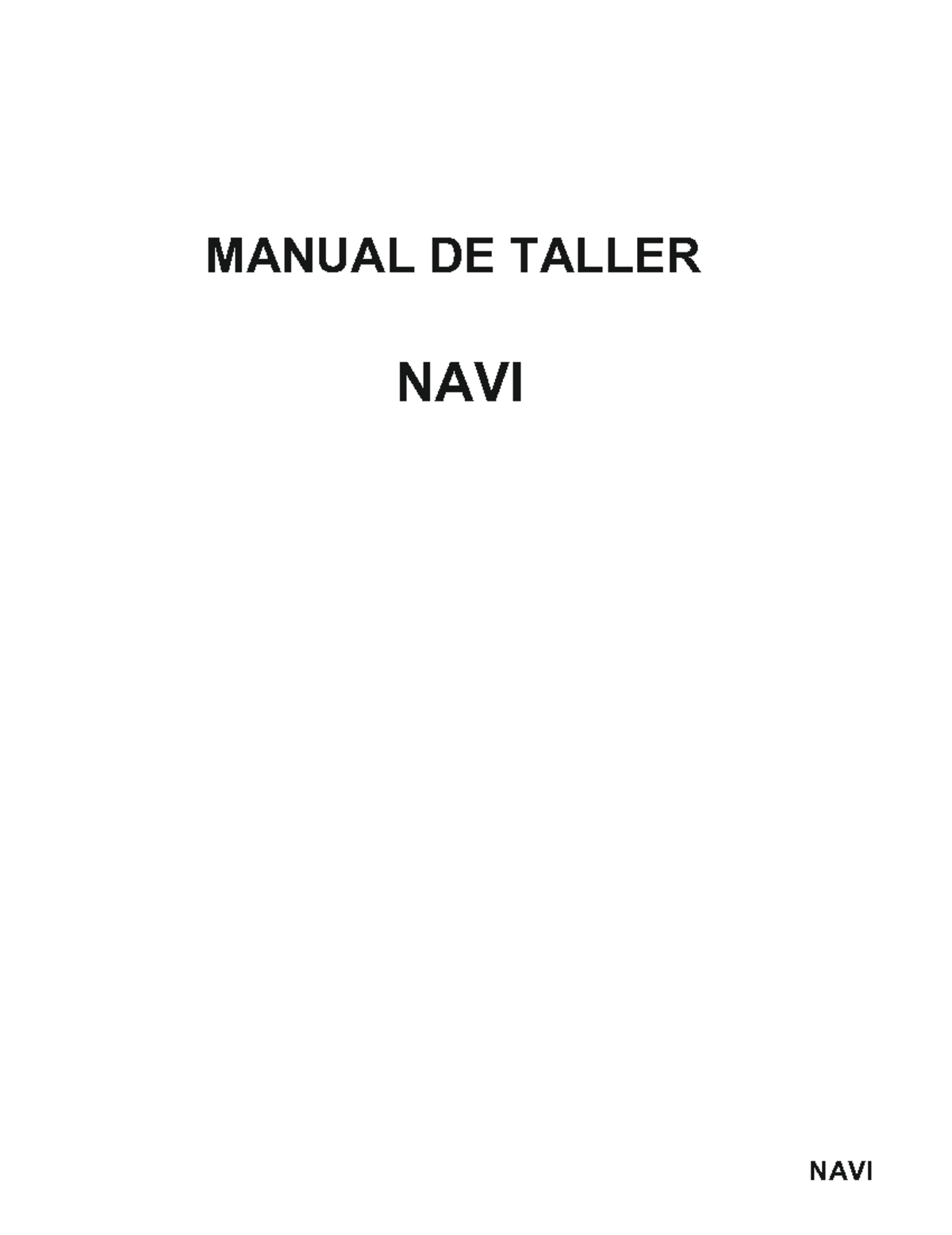 Manual de Taller Honda Navi: Seguridad y Mantenimiento - Document Preview