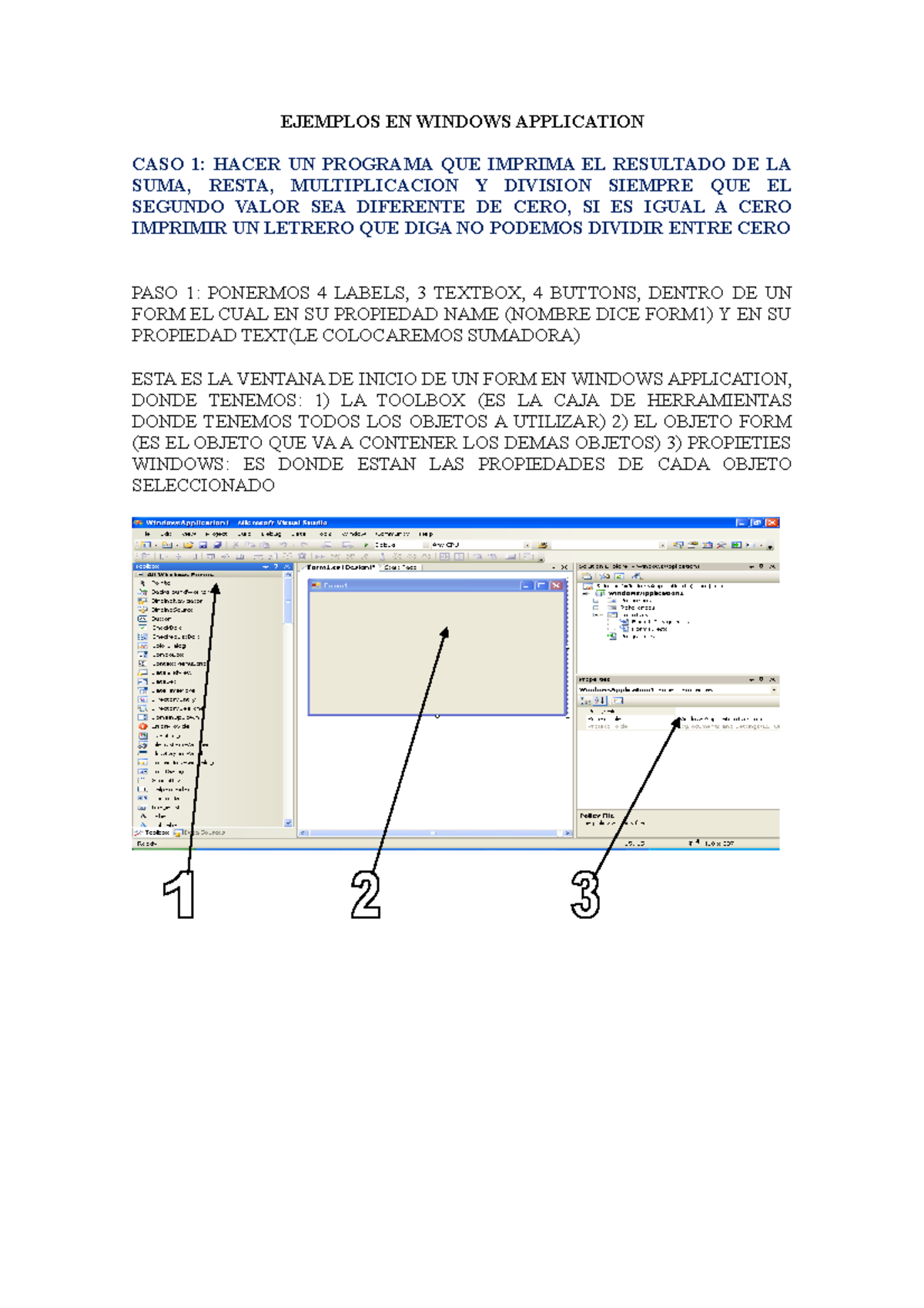 5 Ejemplos EN Windows Application ejer resueltos 1 - EJEMPLOS EN ...