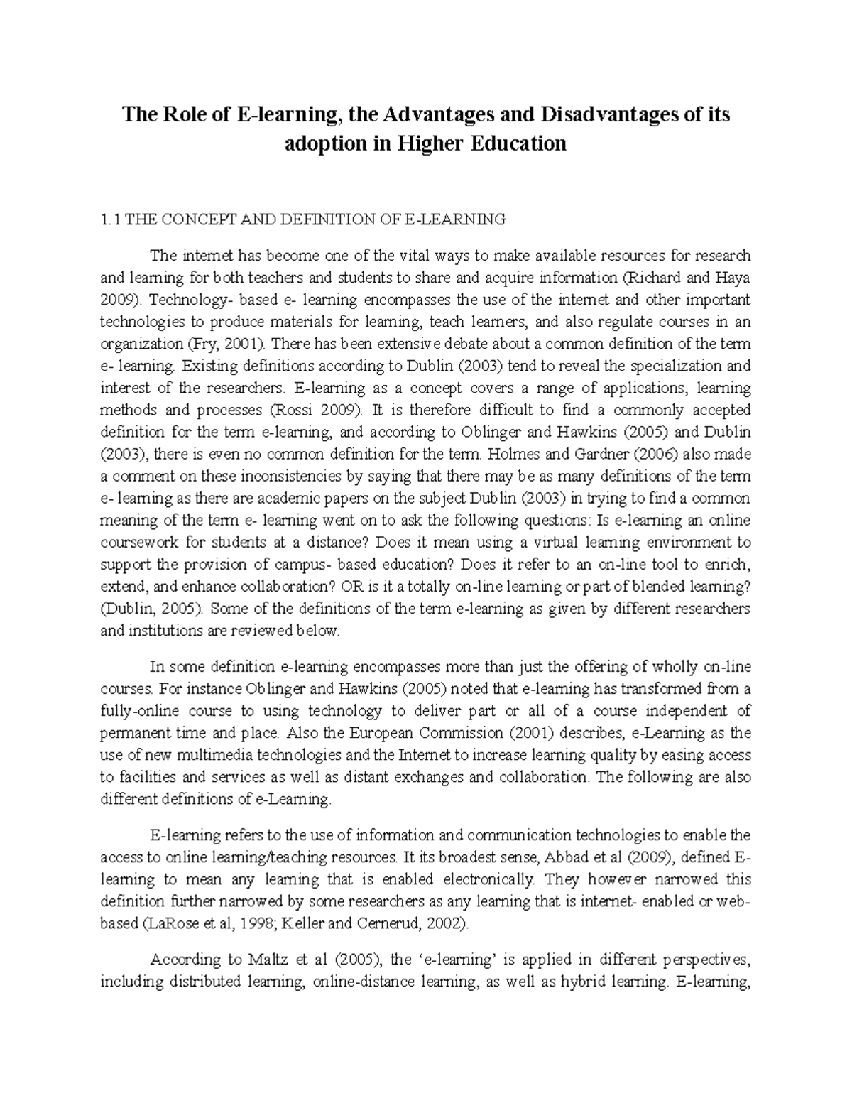 The Role of E-learning, the Advantages and Disadvantages of its ...