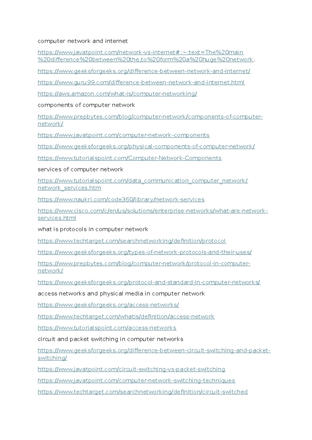 Computer Network Final Exam Notes: Protocols, Layers, and Services ...