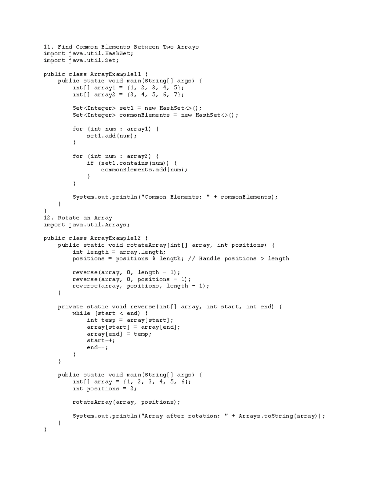 Java Array Programs: 2D Arrays, Matrix Ops & Manipulations - Studocu