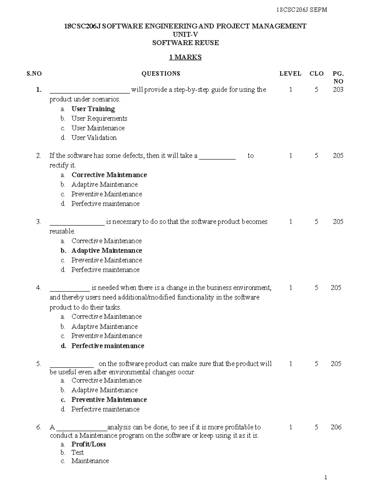 18CSC206J Software Engineering - Unit 5 Importance of Software Reuse ...