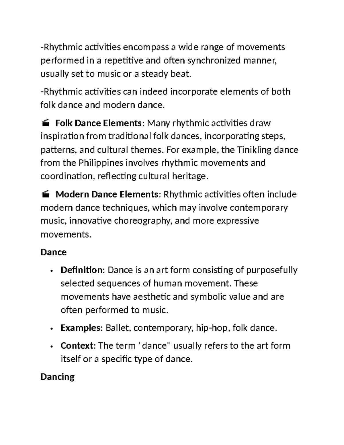 Basic Dance Steps: Techniques and Movements for Beginners - Studocu