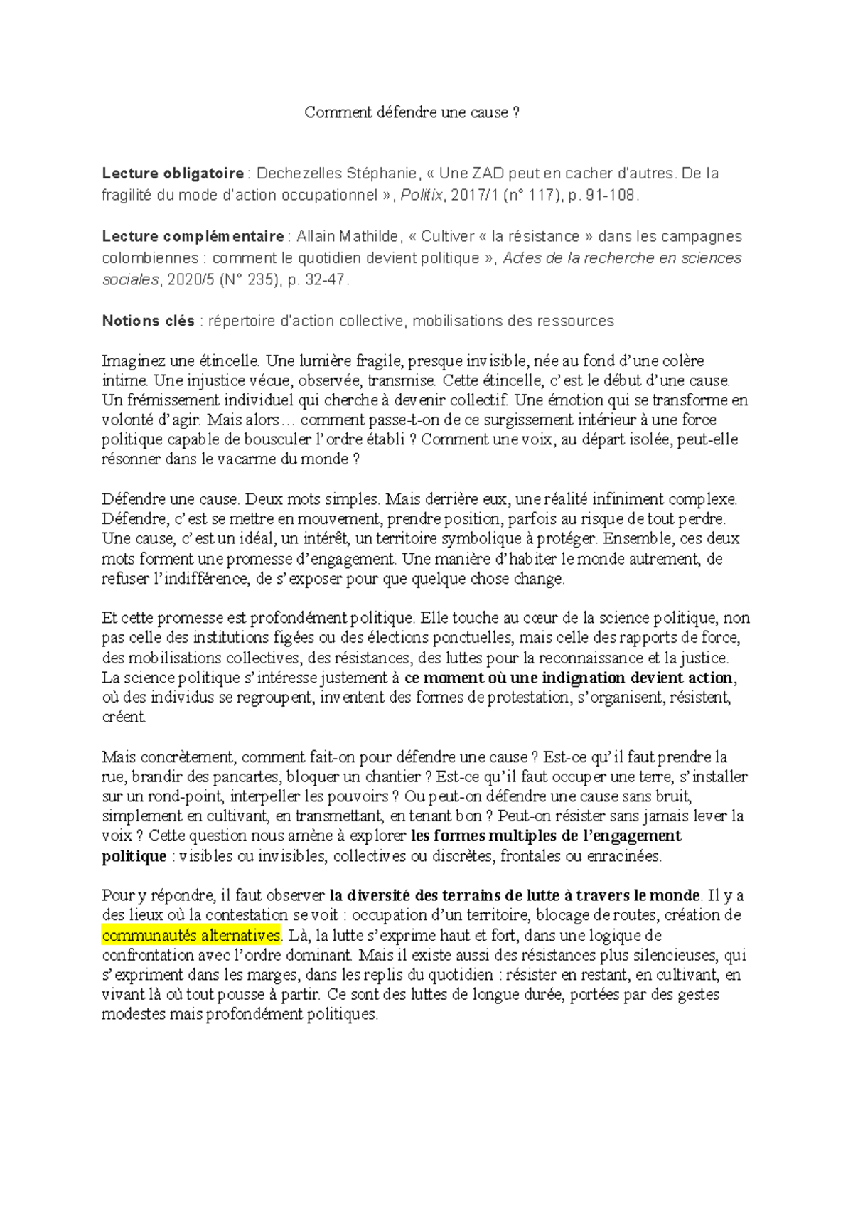 Comment Défendre une Cause ? Lecture Obligatoire et Complémentaire ...