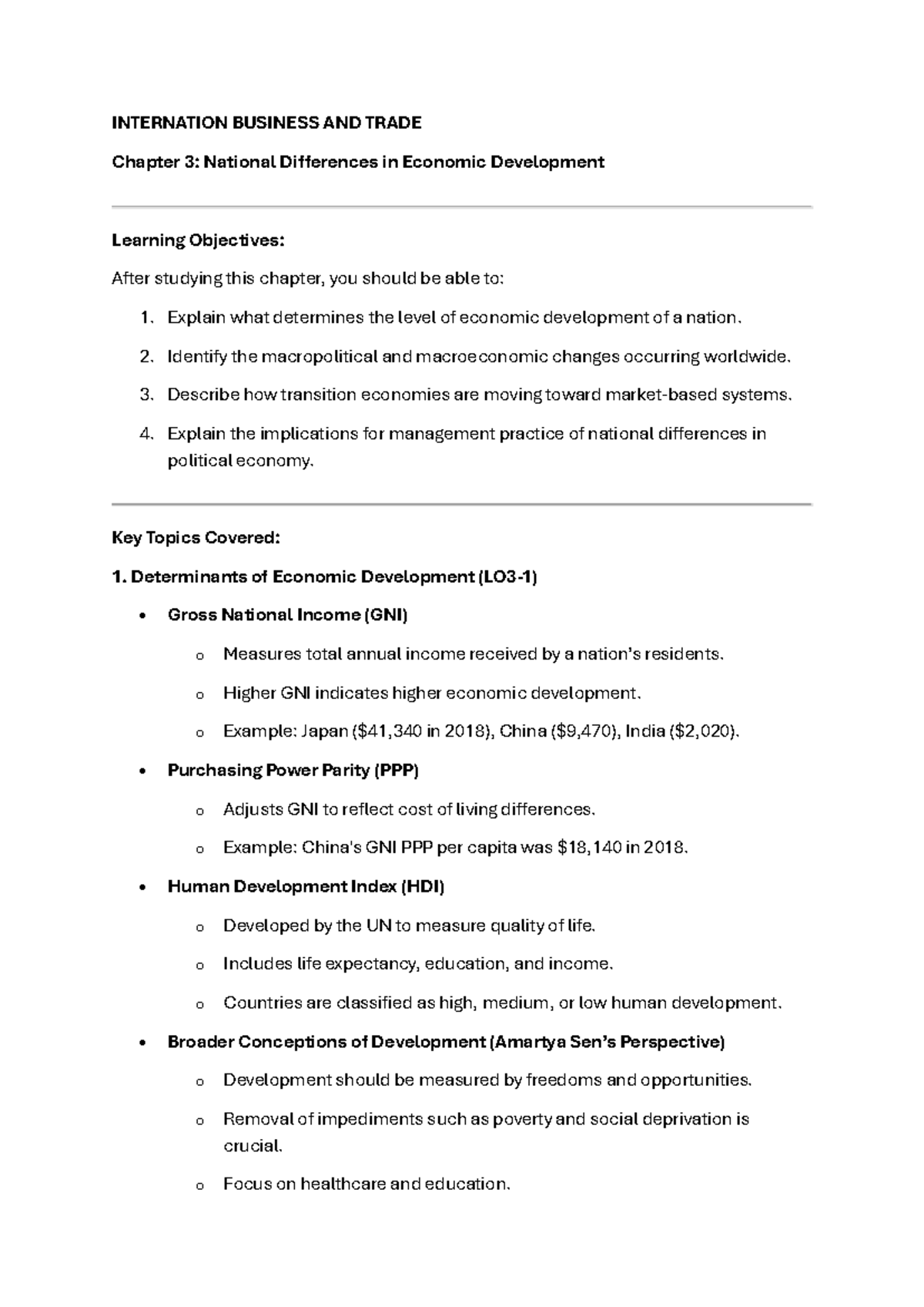 IBT Reviewer Chapter 3 - INTERNATION BUSINESS AND TRADE Chapter 3 ...