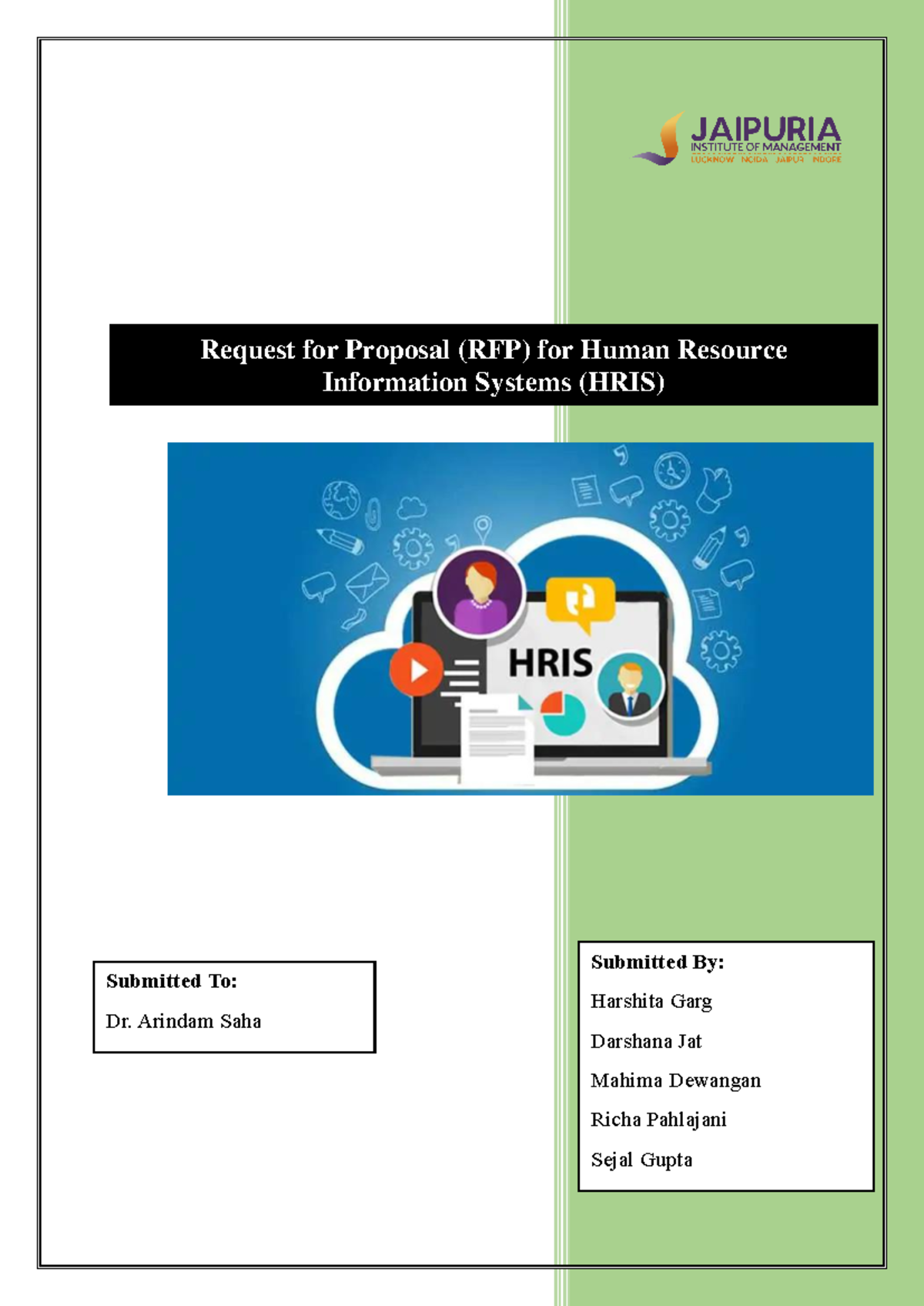 Group 2 HRIS RFP Final Submission for Time & Attendance System - Studocu