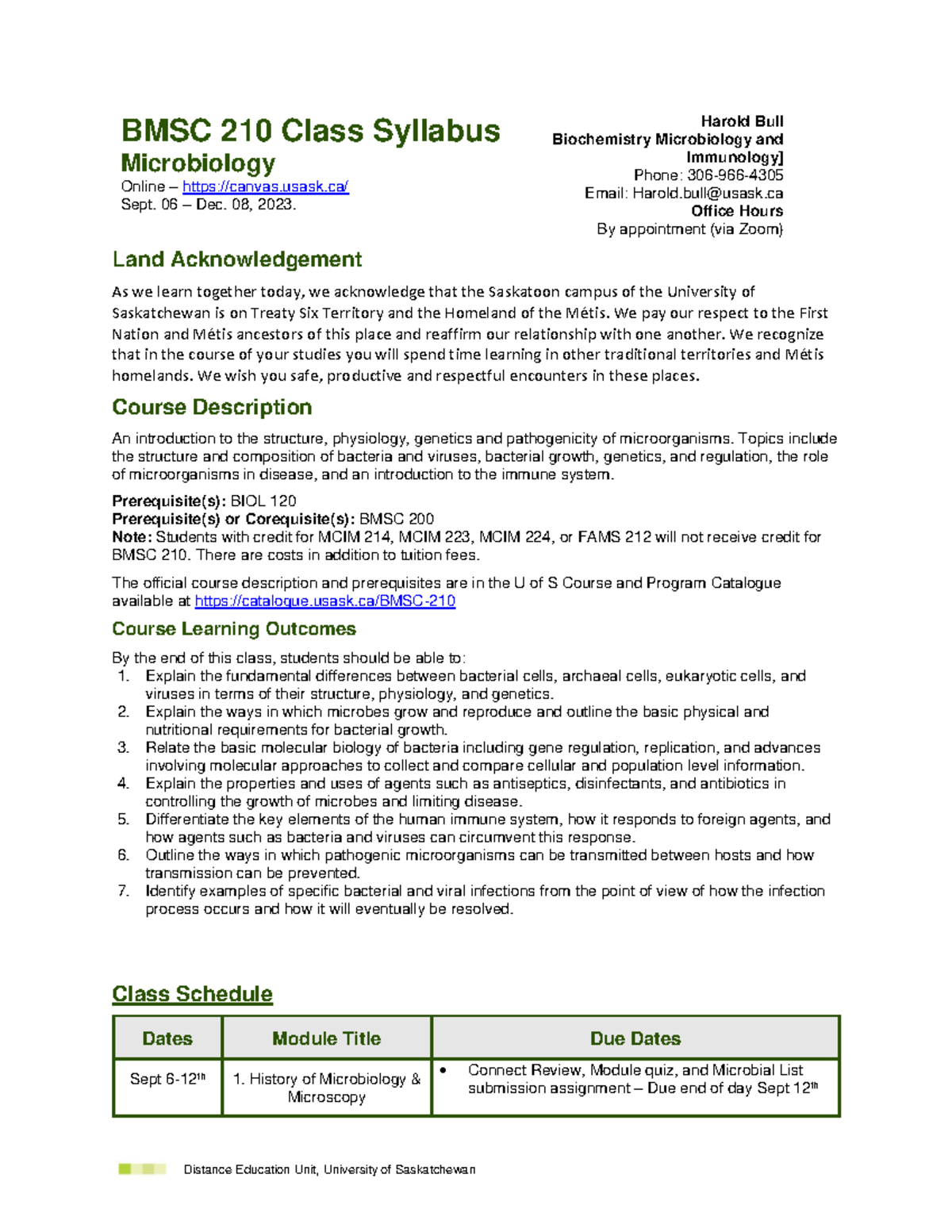 BMSC 210 Syllabus -Sept. 2023 online version-1 - Distance Education ...