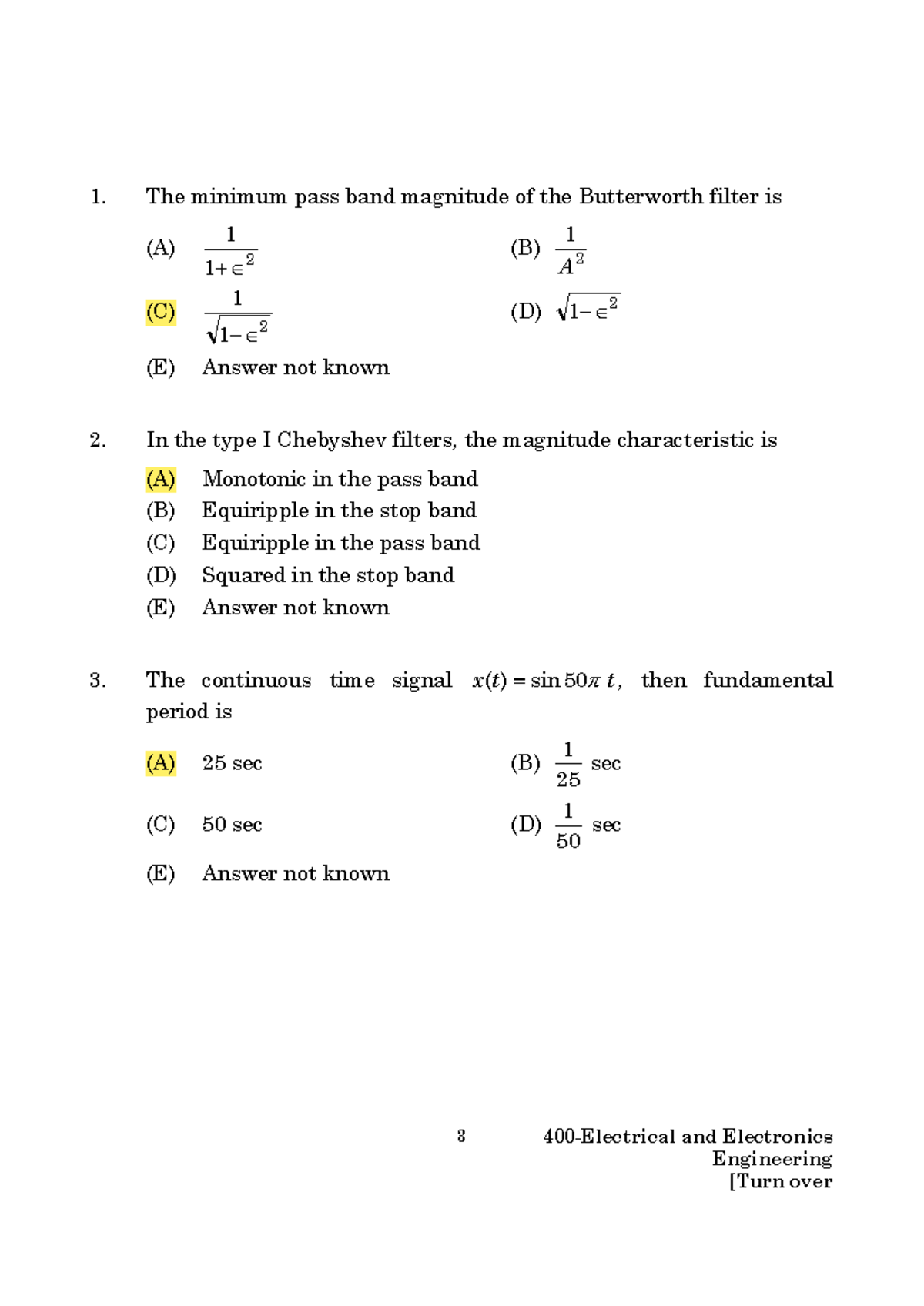 400-Electrical and Electronics Engineering Final Exam Review Notes ...