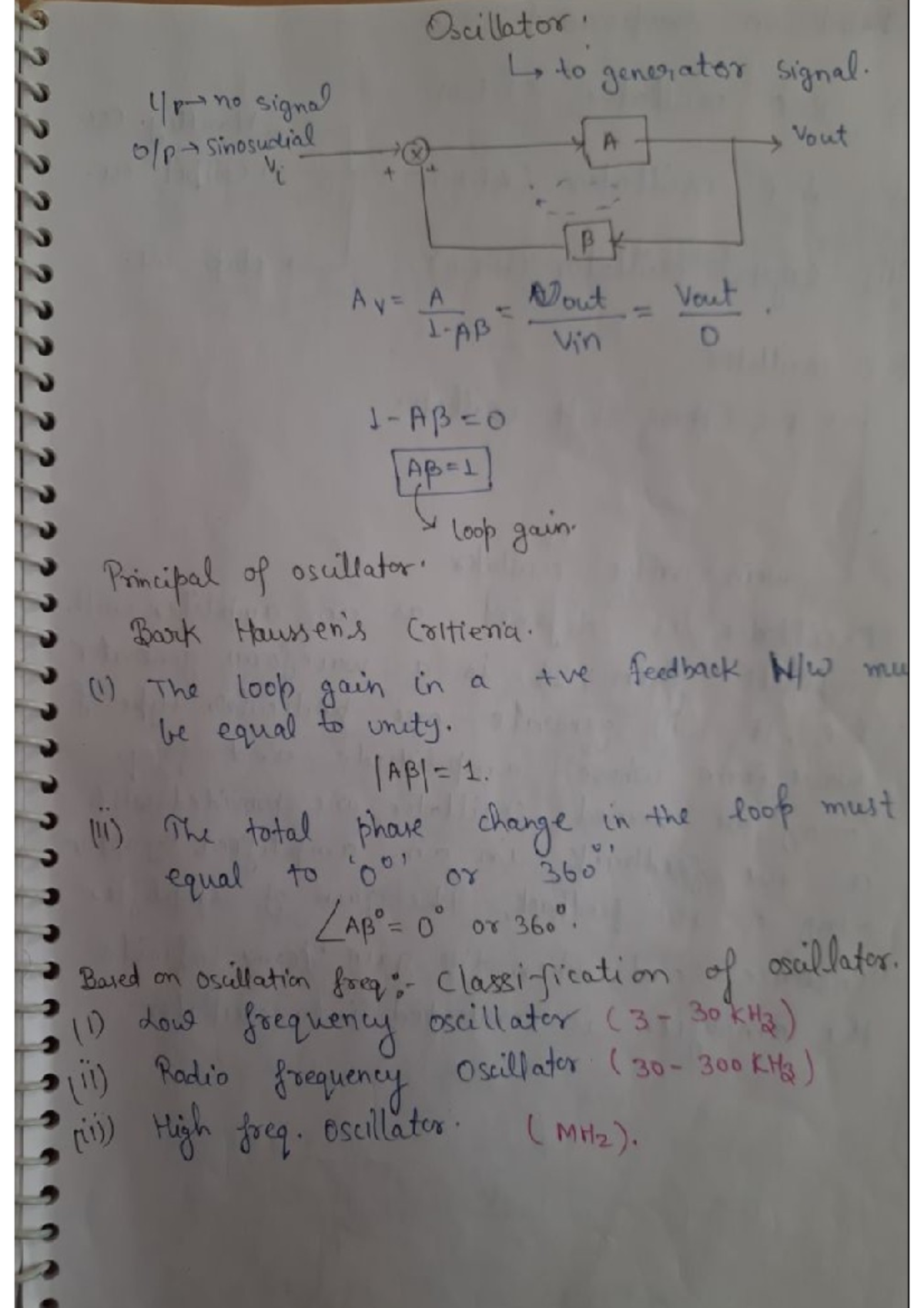 Unit3Analog Circuits - Very nice note - Oscillator to generator Signal ...