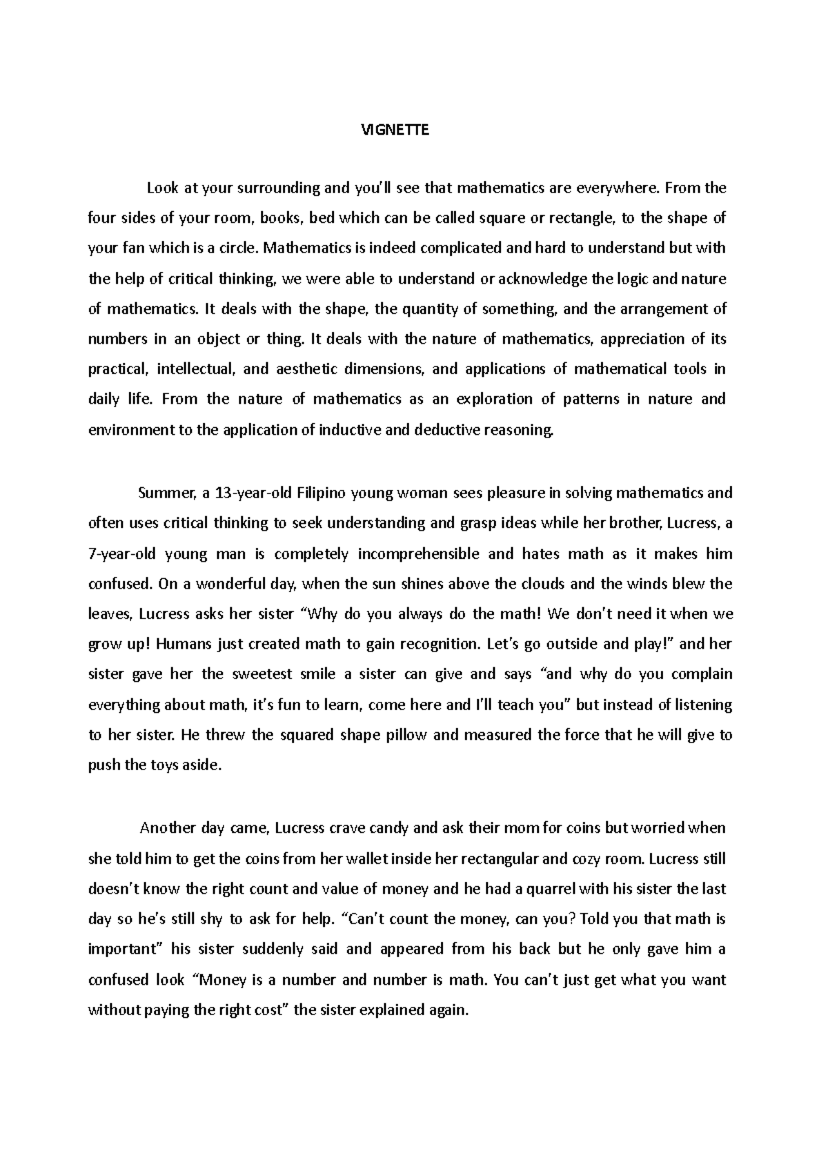 M1 Post Task: Exploring the Importance of Mathematics in Daily Life ...