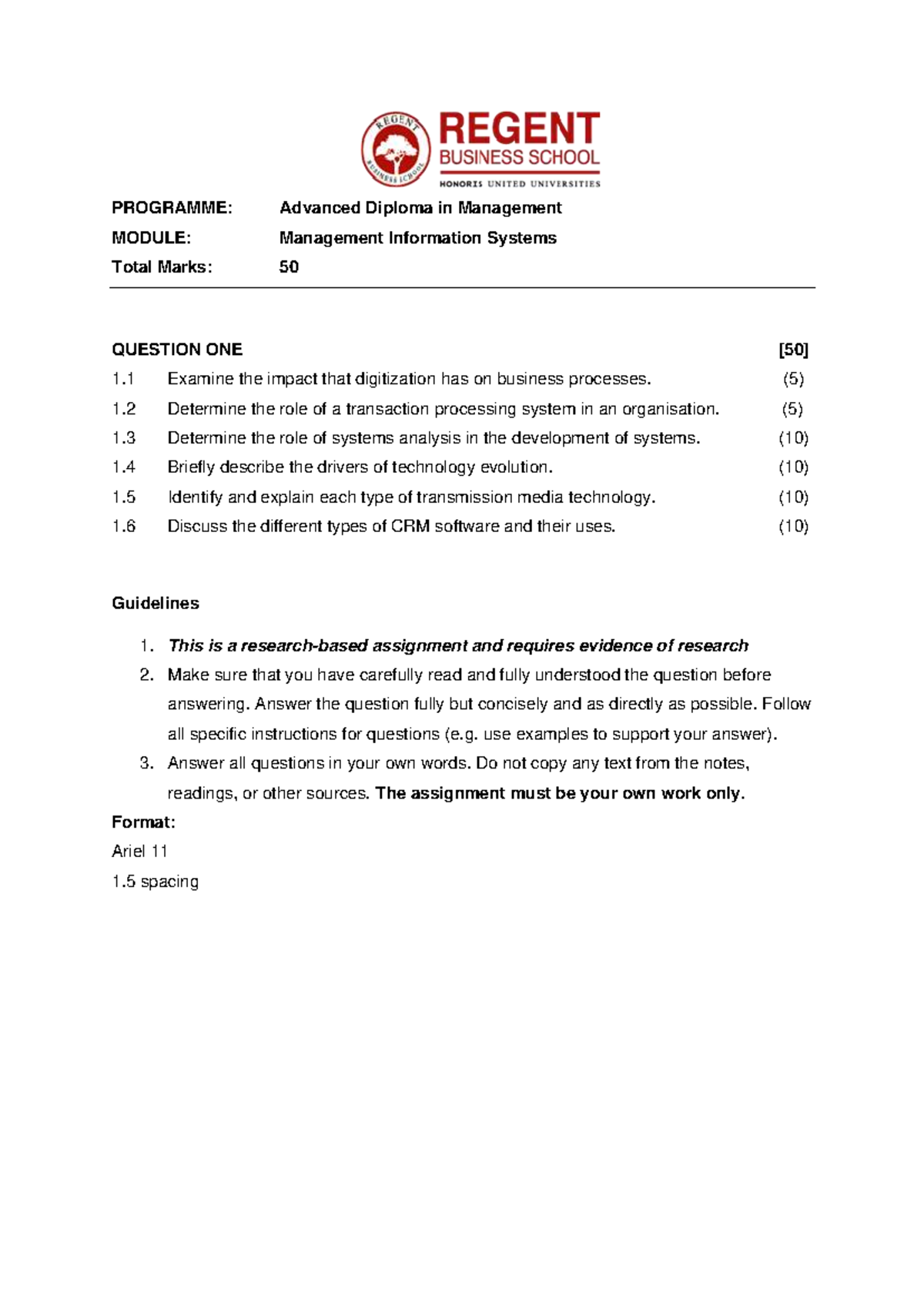 ADM Management Information Systems July 2023 S1 Assignment - Studocu