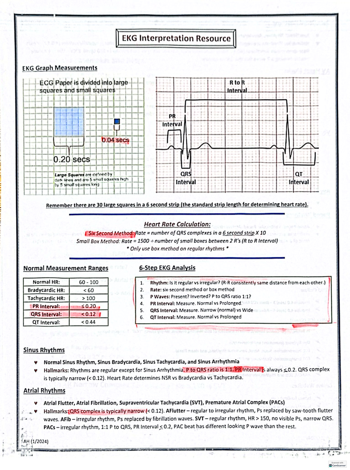 EKG Interpretation Summary for Medical Course Code - Studocu