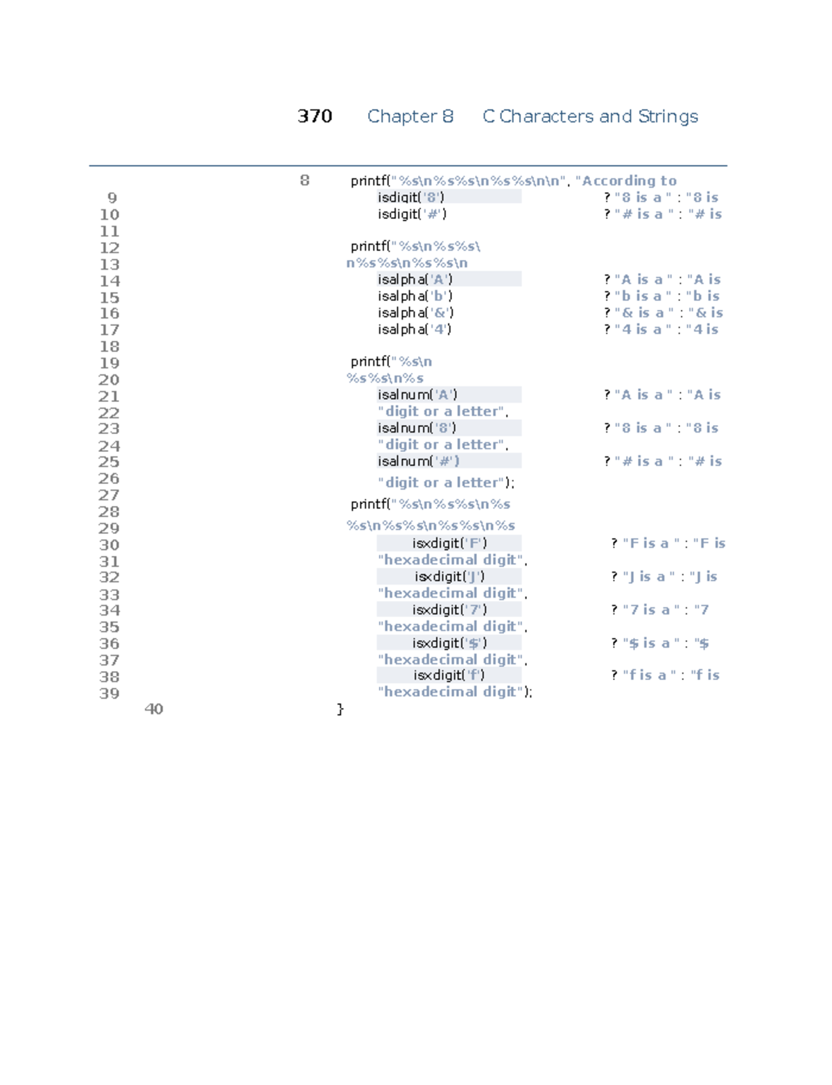 C Programming - Chapter 8: Characters and Strings (370) - Studocu