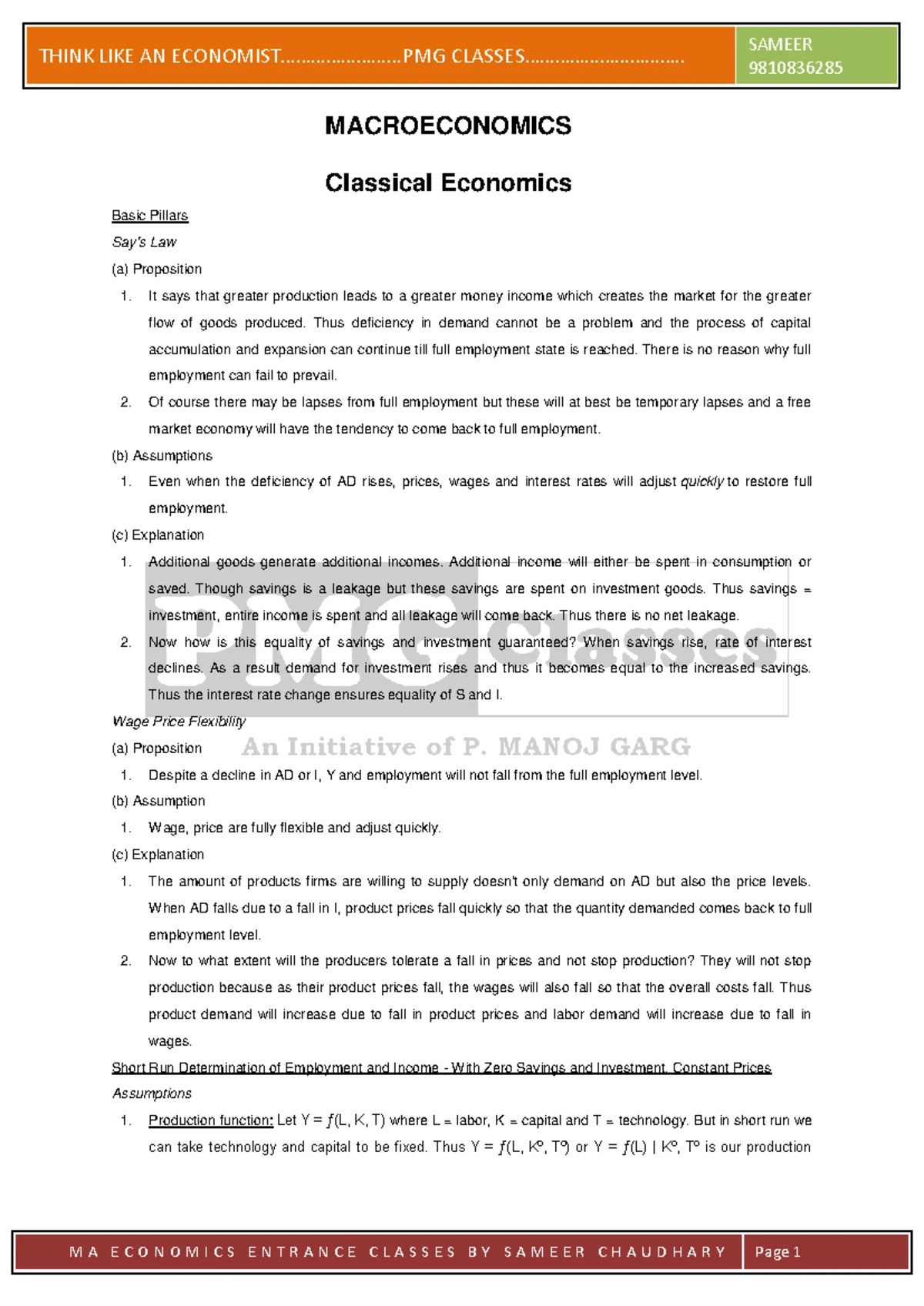 Unit 1: Introduction to Macroeconomics - Key Concepts and Economic ...
