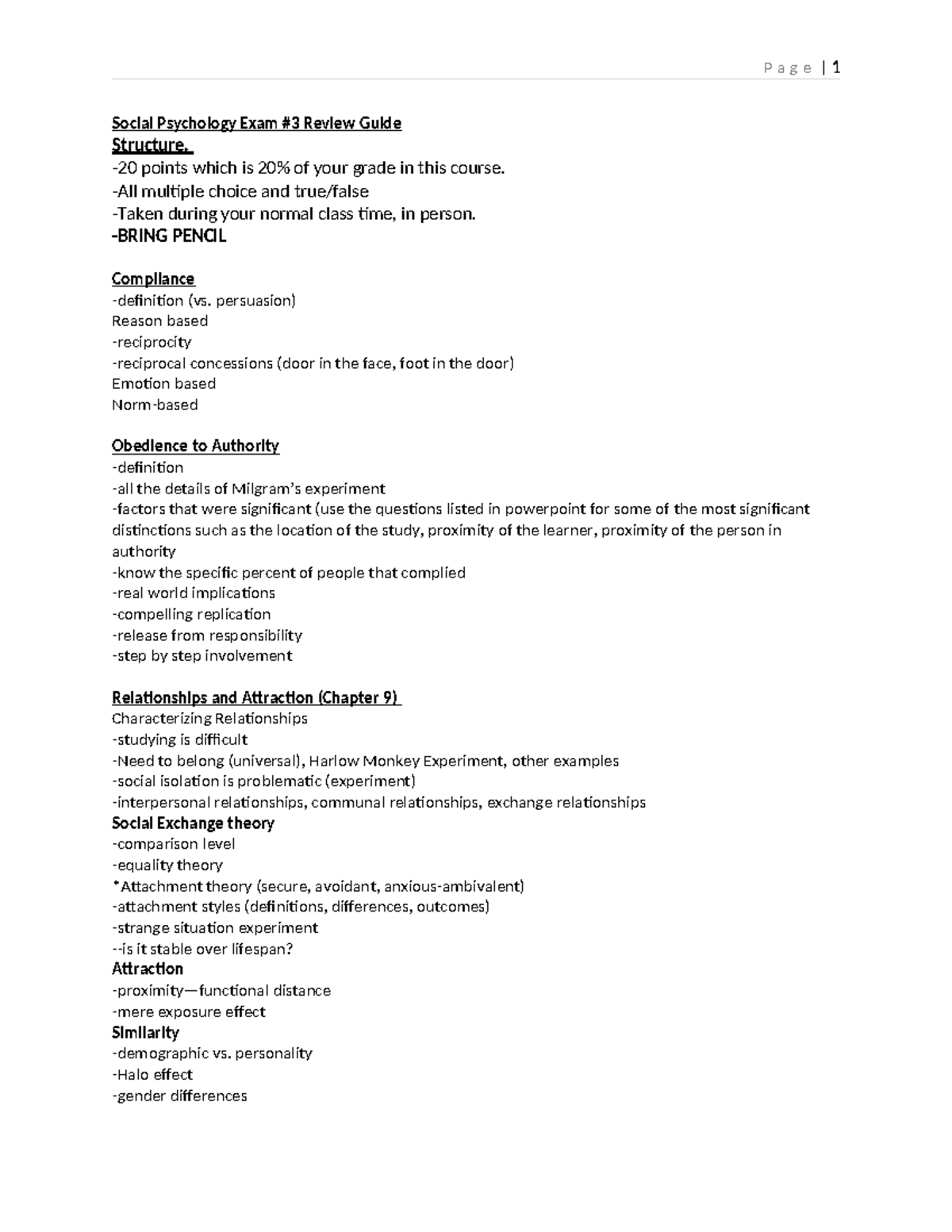 Social Psychology PSY 101 Exam #3 Review Guide and Key Concepts - P a g ...