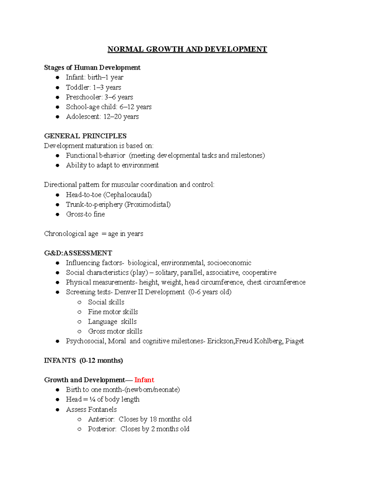 Understanding Normal Growth and Development: Stages and Assessments ...