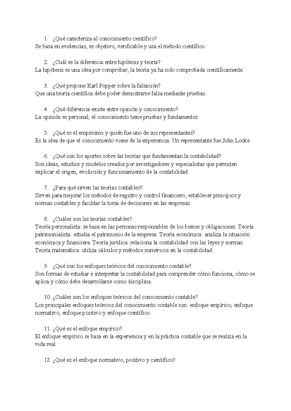 Teorías y Enfoques del Conocimiento Contable - Curso DFFFFFFFFF - Studocu