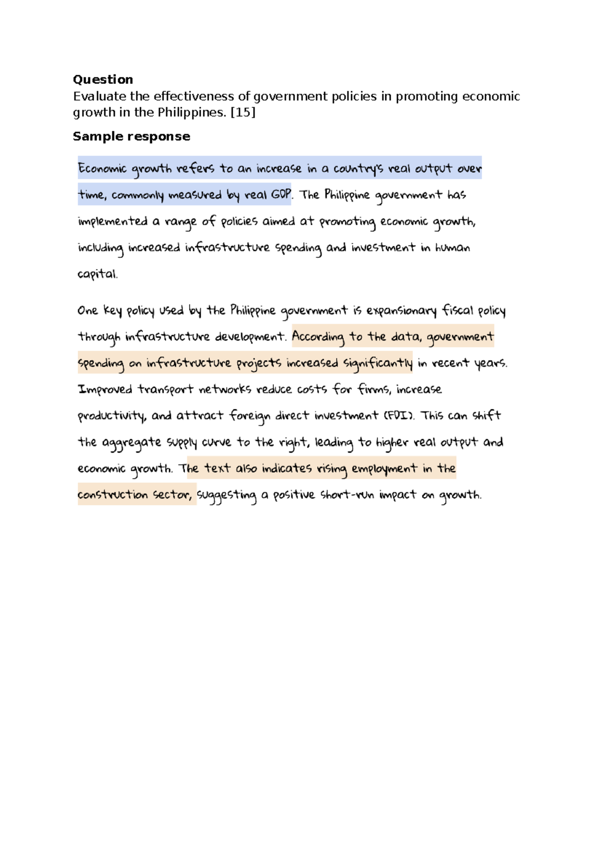 Sample answer for 15 marker - Bachelors in Business Studies - Question ...