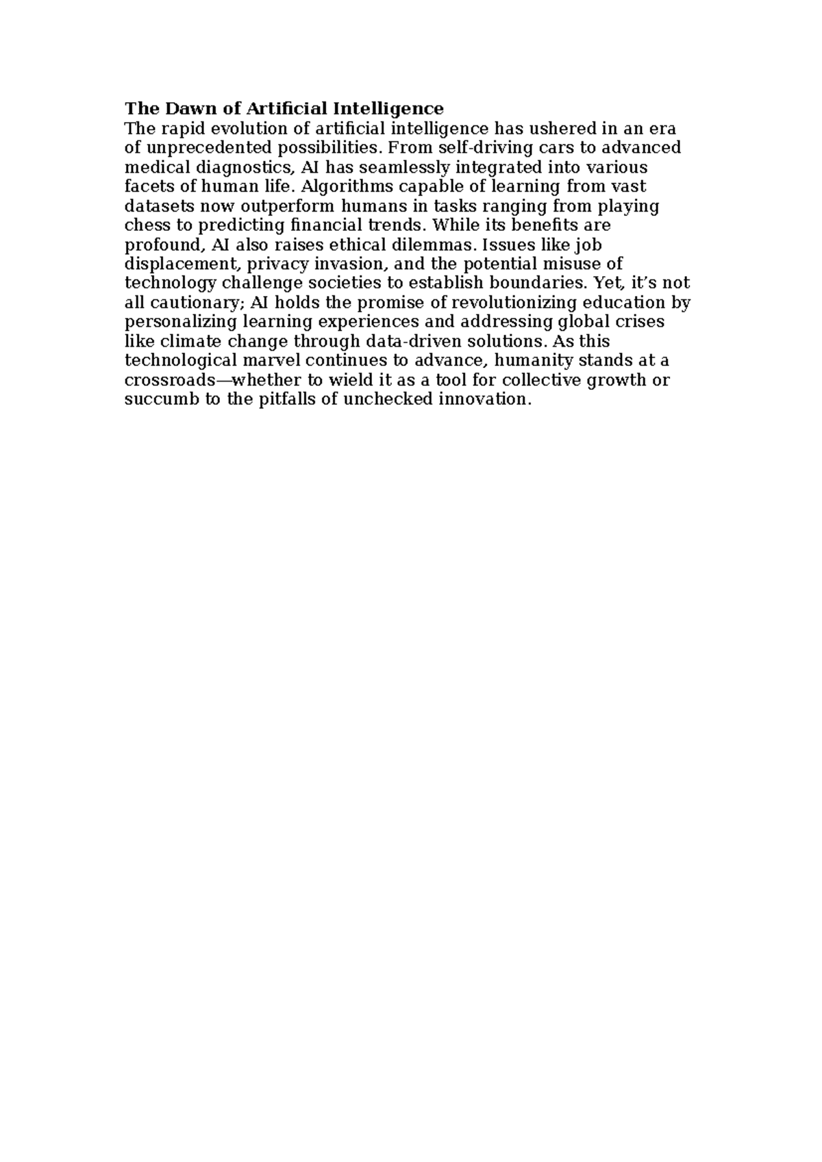 Course 2 - Script - The Dawn of Artificial Intelligence The rapid ...