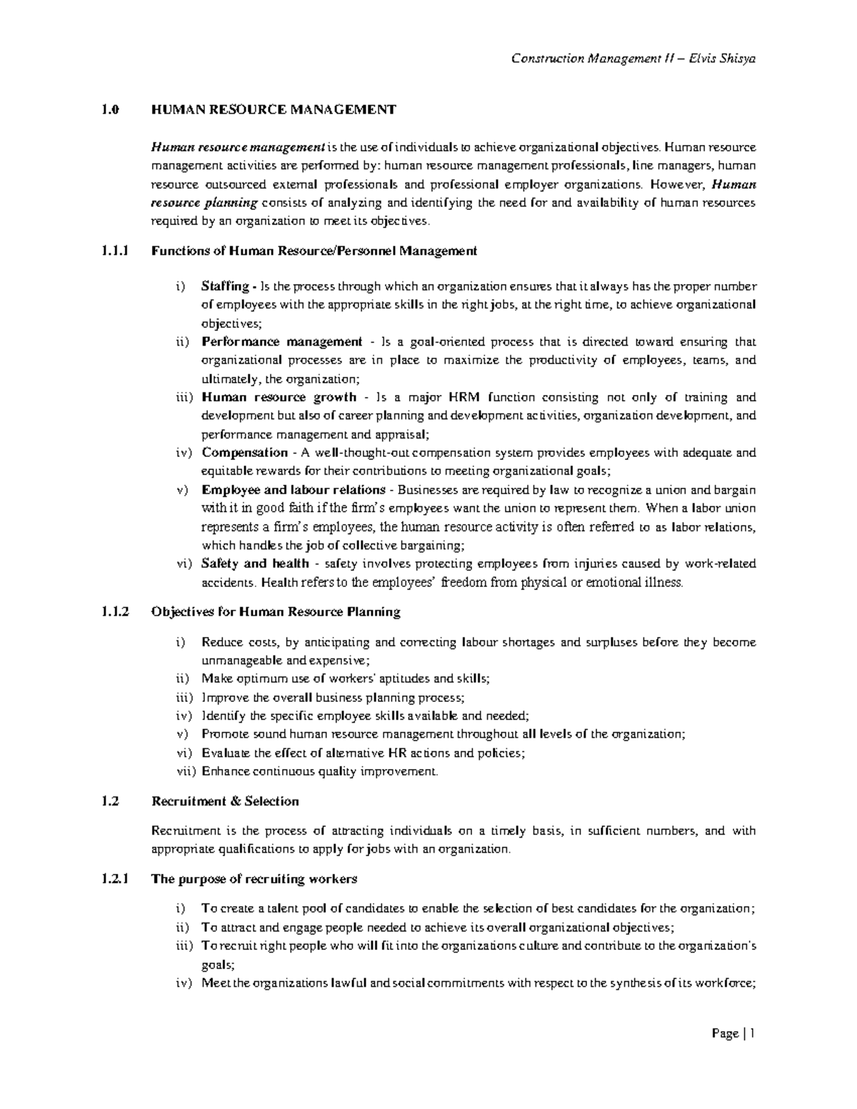 HRM 301: Comprehensive Overview of Human Resource Management Functions ...