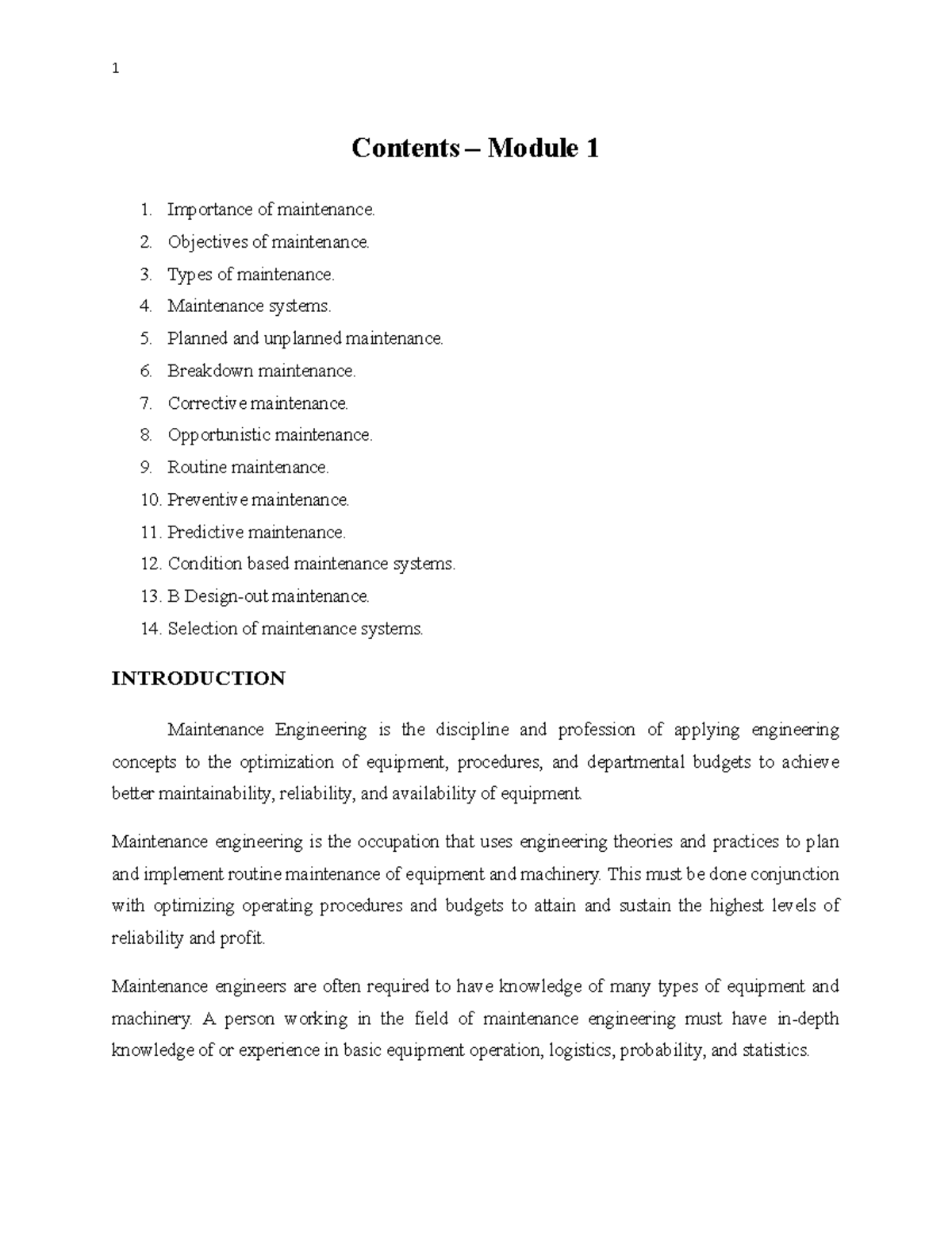 Module 1 MEM Notes - suitable for students - Contents – Module 1 ...
