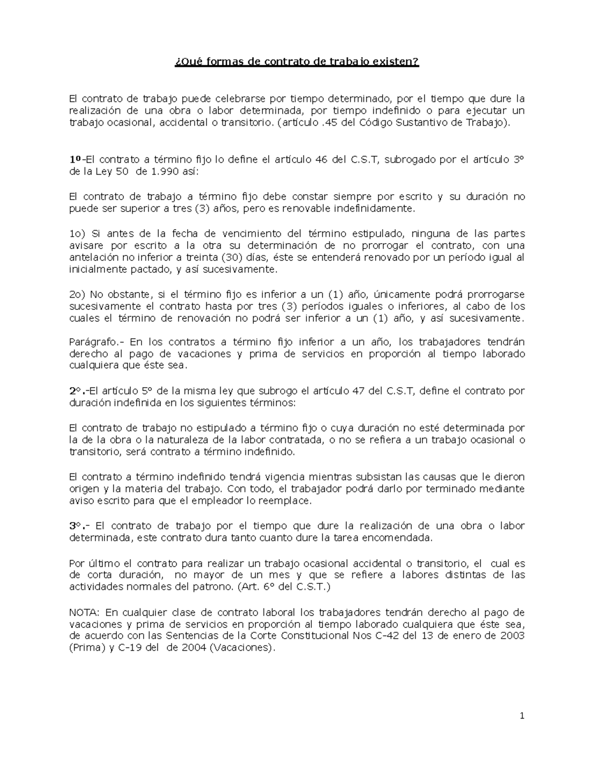Derecho Laboral 101: Preguntas y Respuestas - Preparatorio - Document Preview