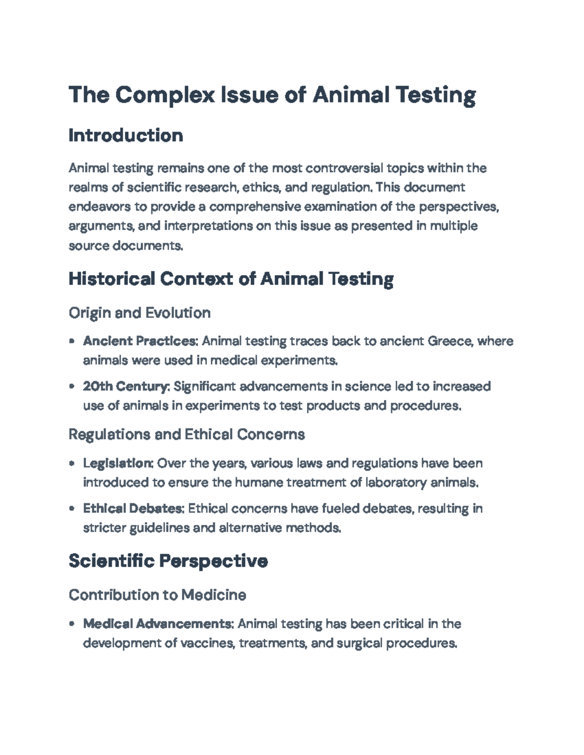 Animal Testing: Ethics, Science, and Regulations Overview (Course Code ...