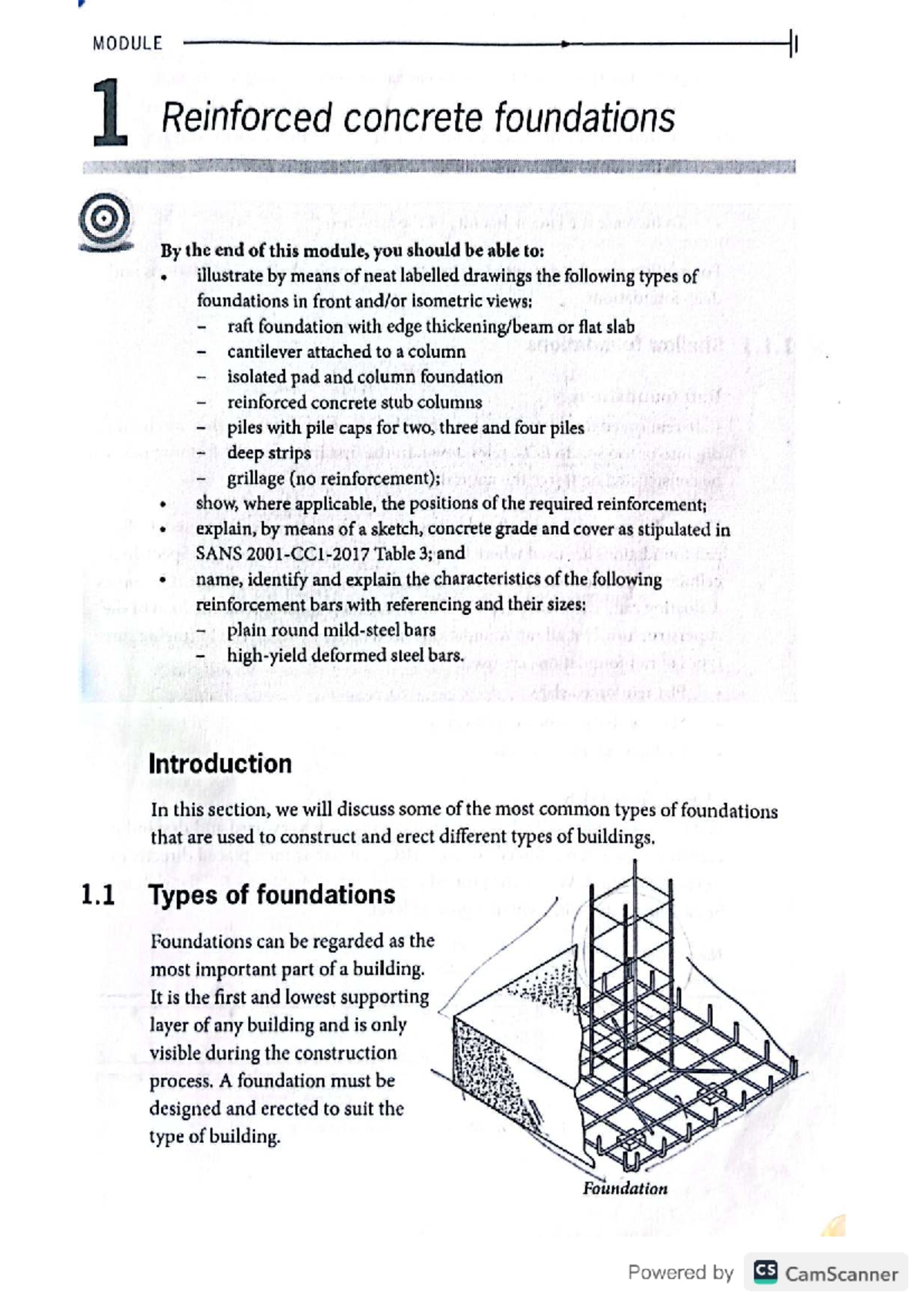 N5 BSC MOD 2: Reinforced Concrete Foundations Overview - Studocu