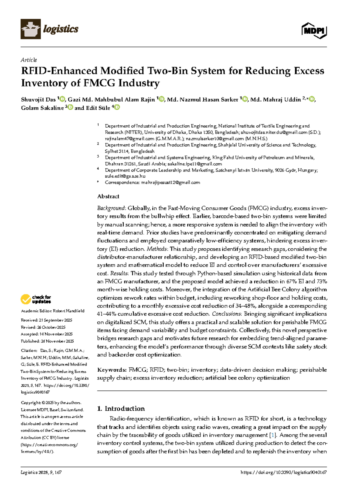 Modified System for Reducing Excess Inventory in FMCG Industry ...