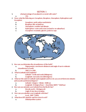 Oceanography Final Exam Study Guide (Course Code: Exam4) - Studocu