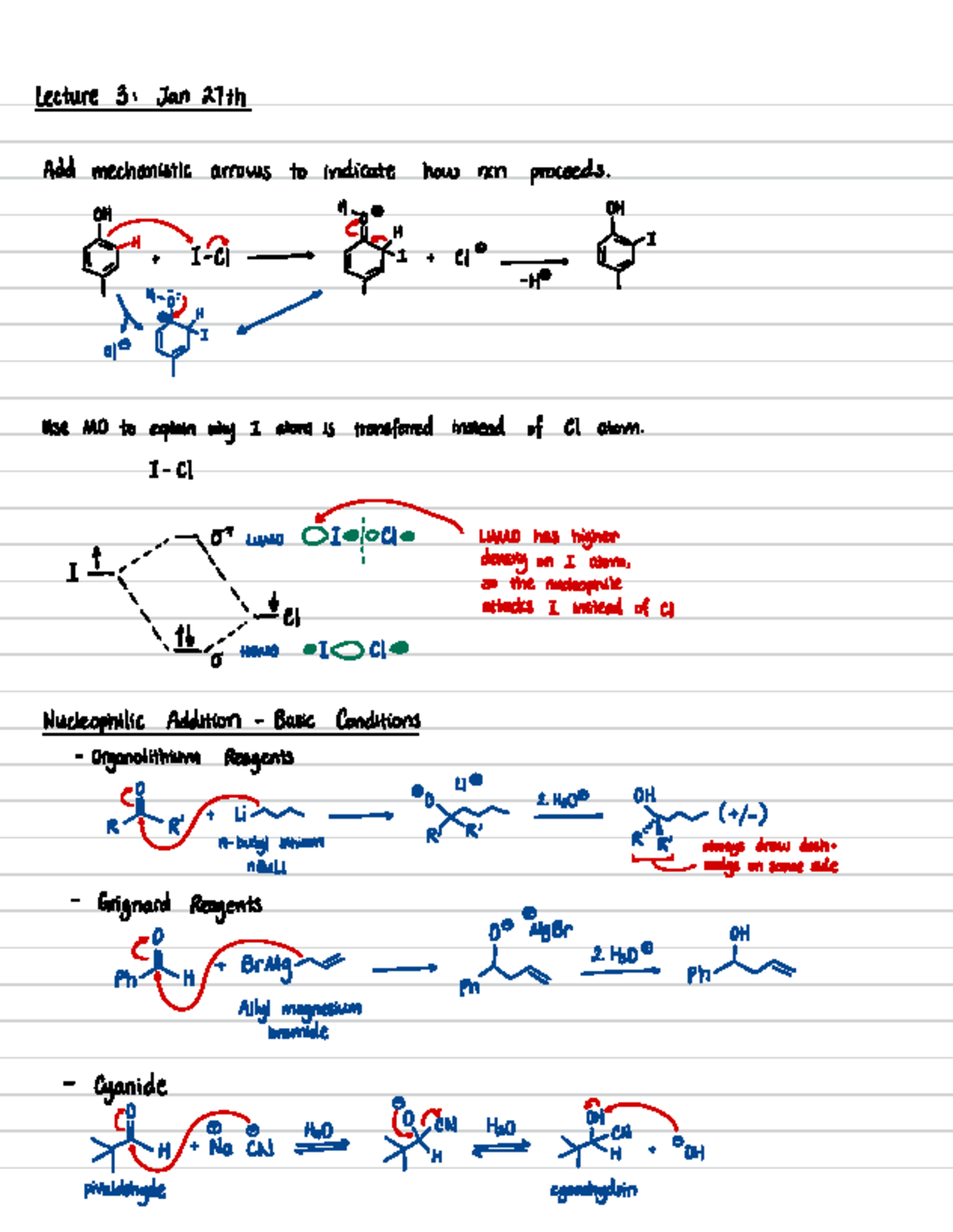 Chem 12B - sp 2025 - Lecture 3 : Jan 27th Add mechanistic arrows to ...