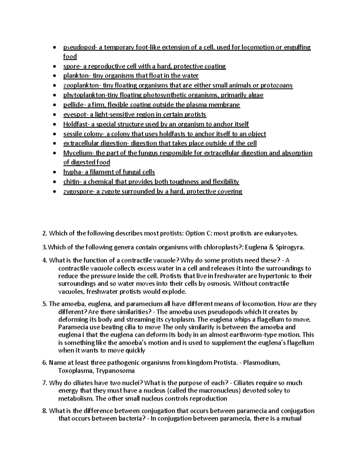 Bio Study Guide 10: Key Concepts & Notes for Module 10 - Studocu