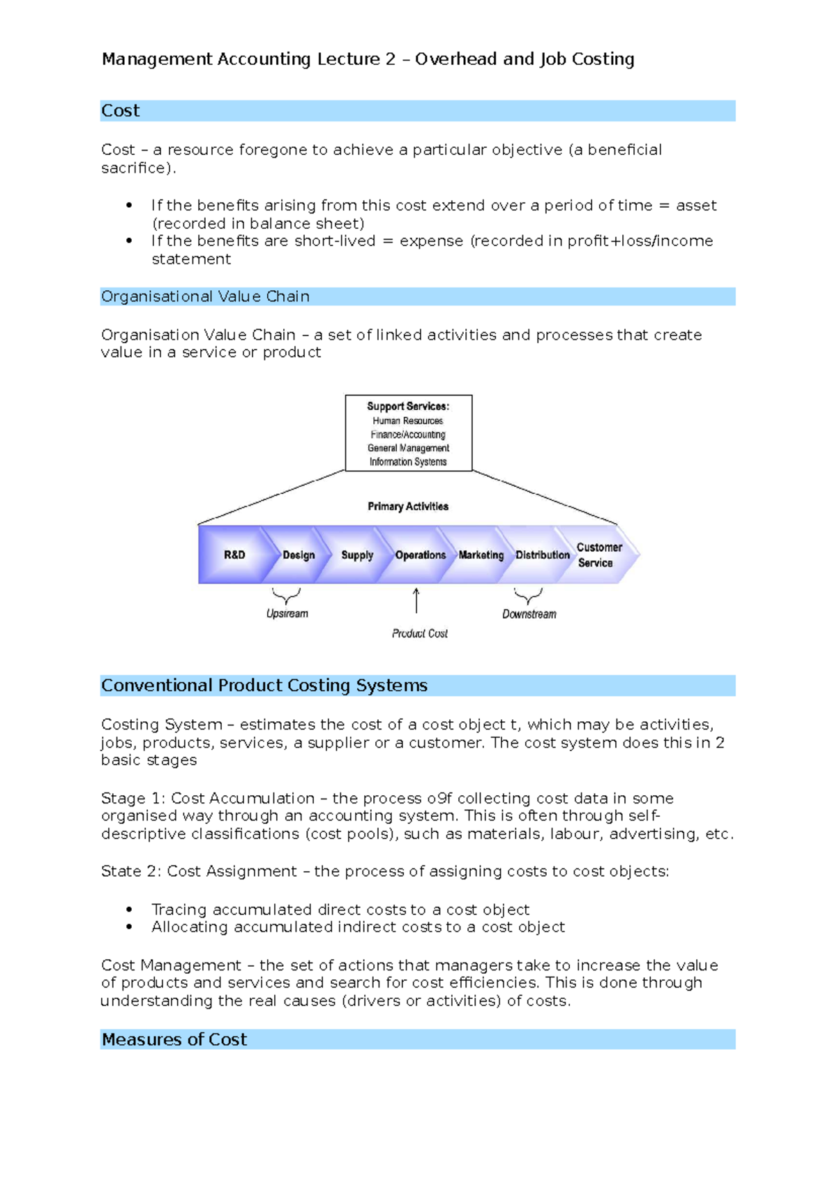 Management Accounting (Lecture 2): Overhead & Job Costing Insights ...