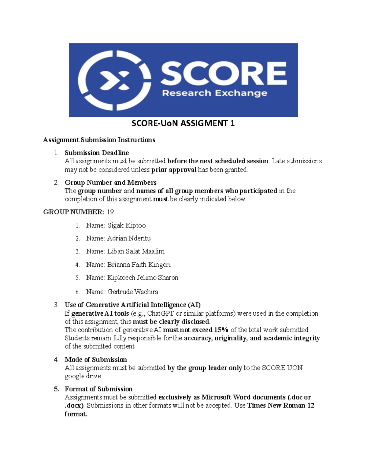 Group 19 Assignment 1: Submission Guidelines and Research Questions ...