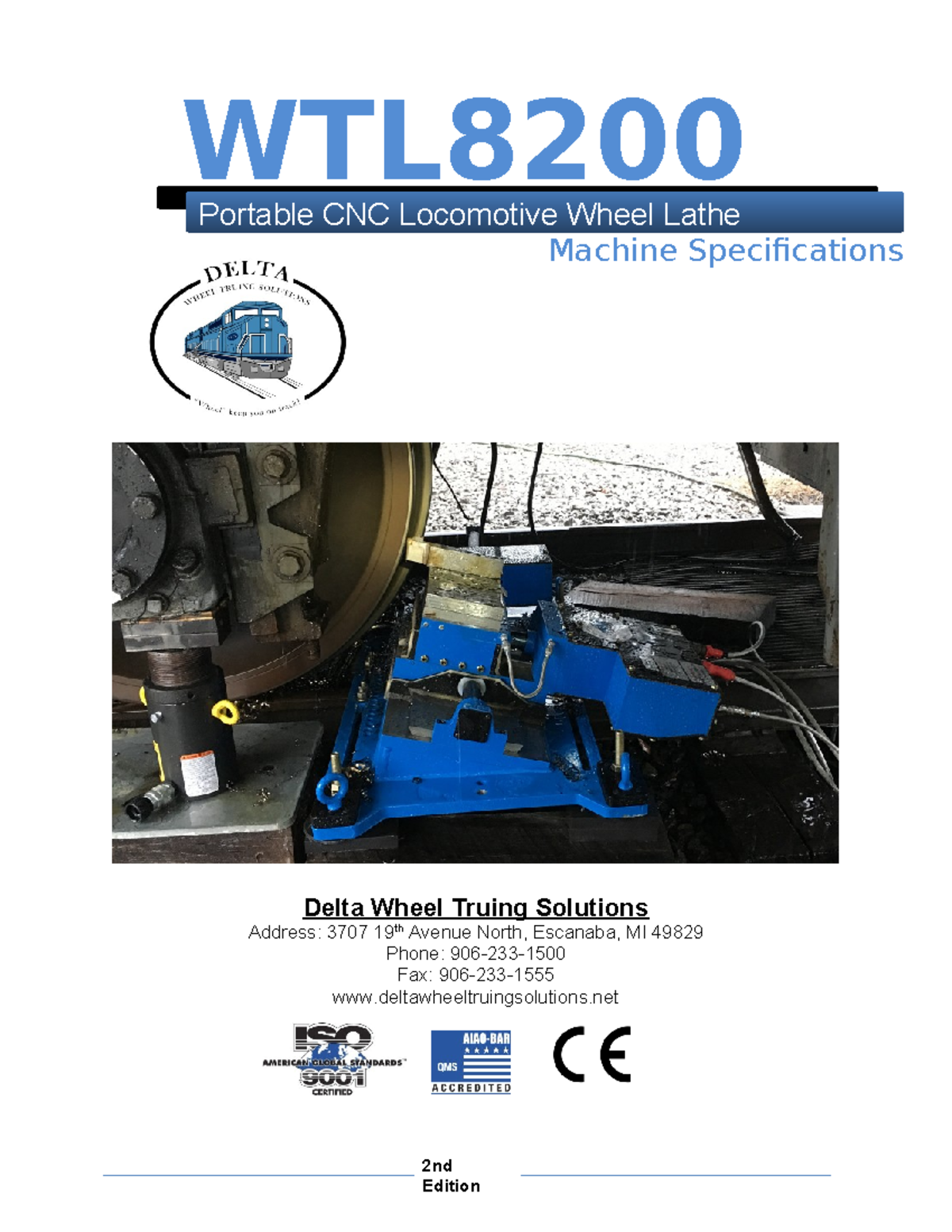 Portable CNC Locomotive Wheel Lathe - Shipping weight: 1900 lbs ...