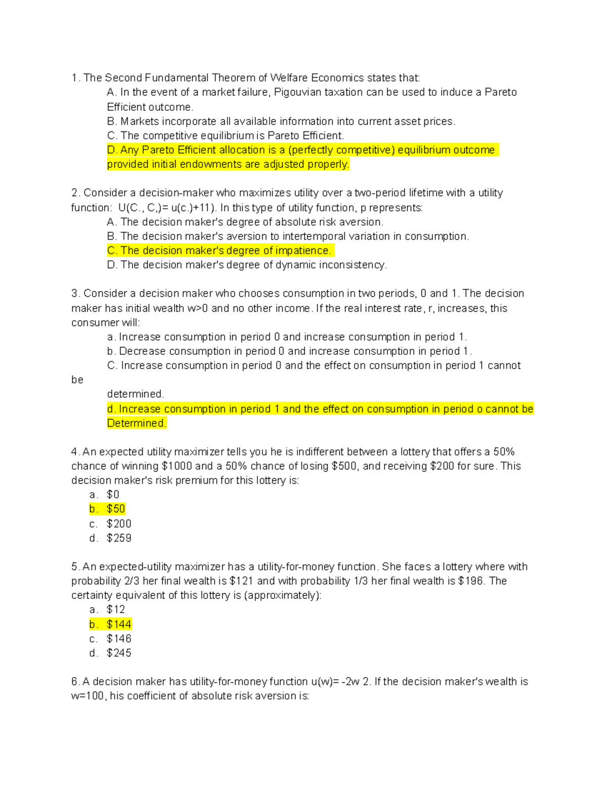 Fin501 Midterm Exam Study Guide: Key Concepts and Questions - Studocu