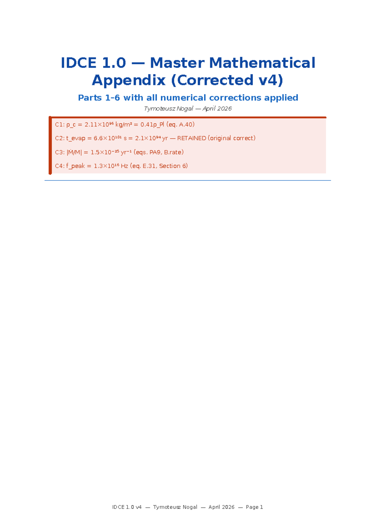 IDCE 1.0 v4 Full Mathematical Appendix with Corrections - Studocu