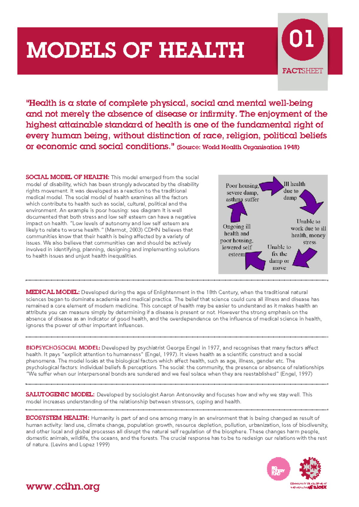 Models of Health: An Overview of Key Concepts and Frameworks - Studocu