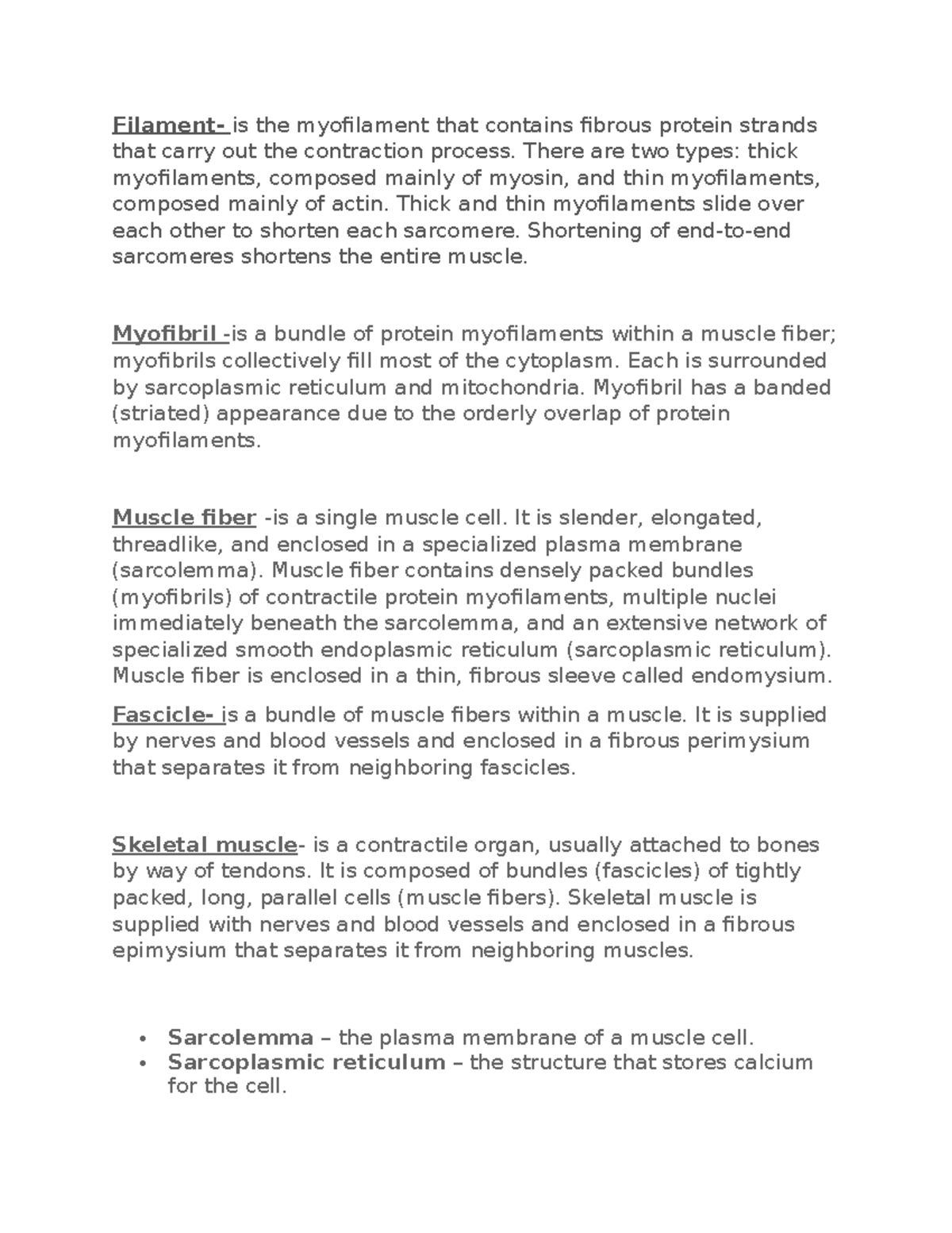 Week 1 A&P2 Lecture Notes on Muscle Structure and Function - Studocu