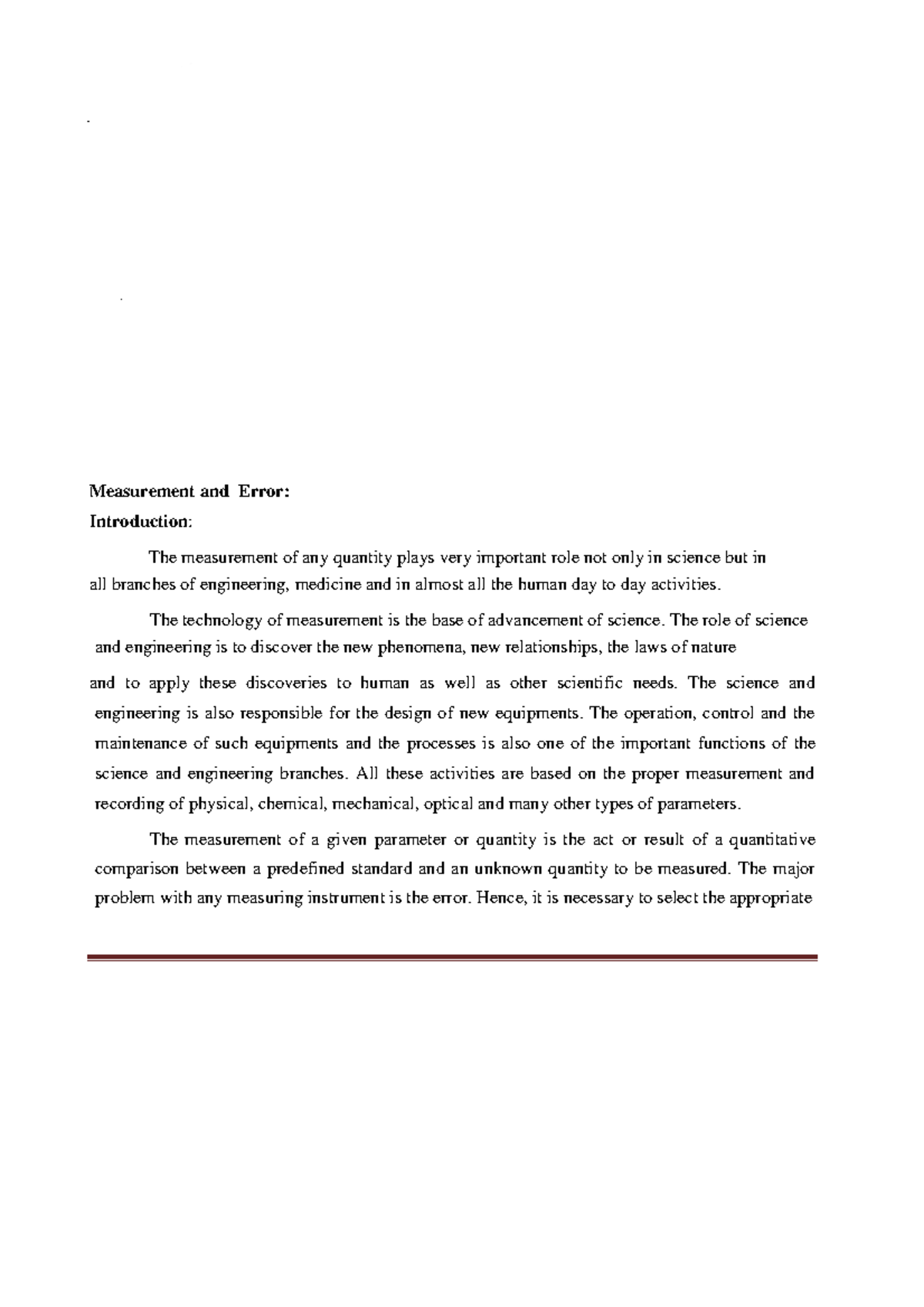 EMI Notes Unit-1: Measurement, Errors, and Instrumentation Techniques ...