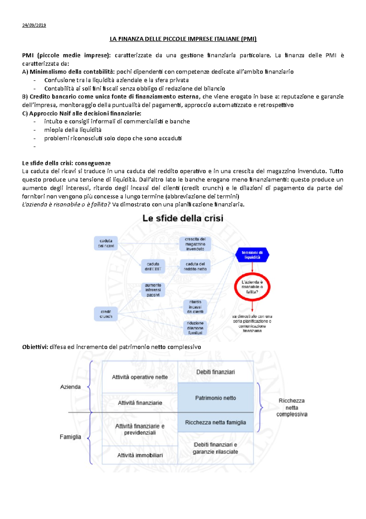 Pianificazione finanziaria - 24/09/ LA FINANZA DELLE PICCOLE IMPRESE ...