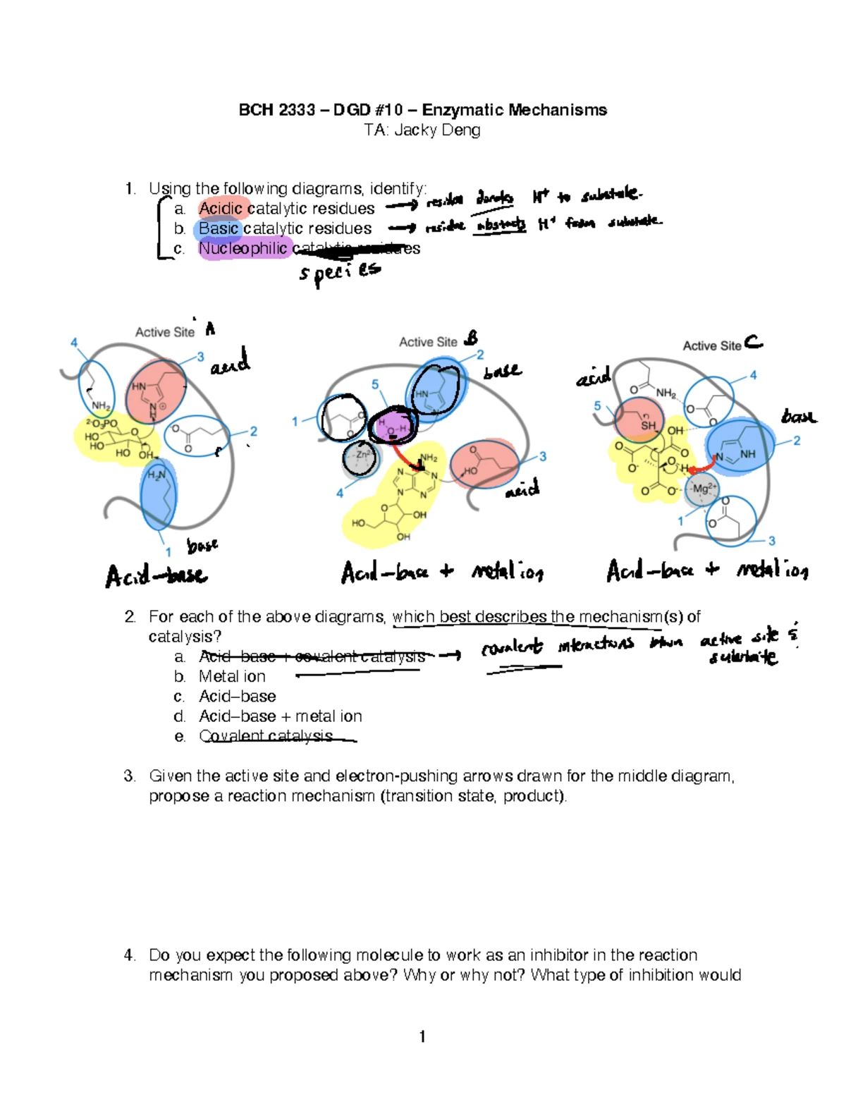 BCH2333 Introduction to Biochemistry Review Final Exam Guide - Studocu