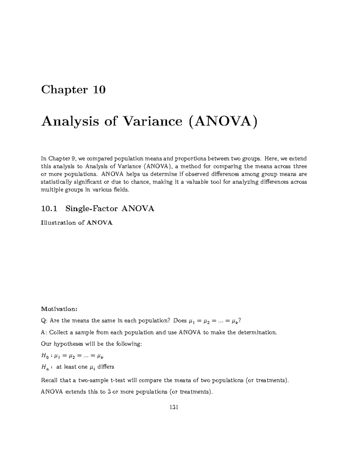 STAT 315 Final Exam Notes: Understanding Analysis of Variance (ANOVA ...