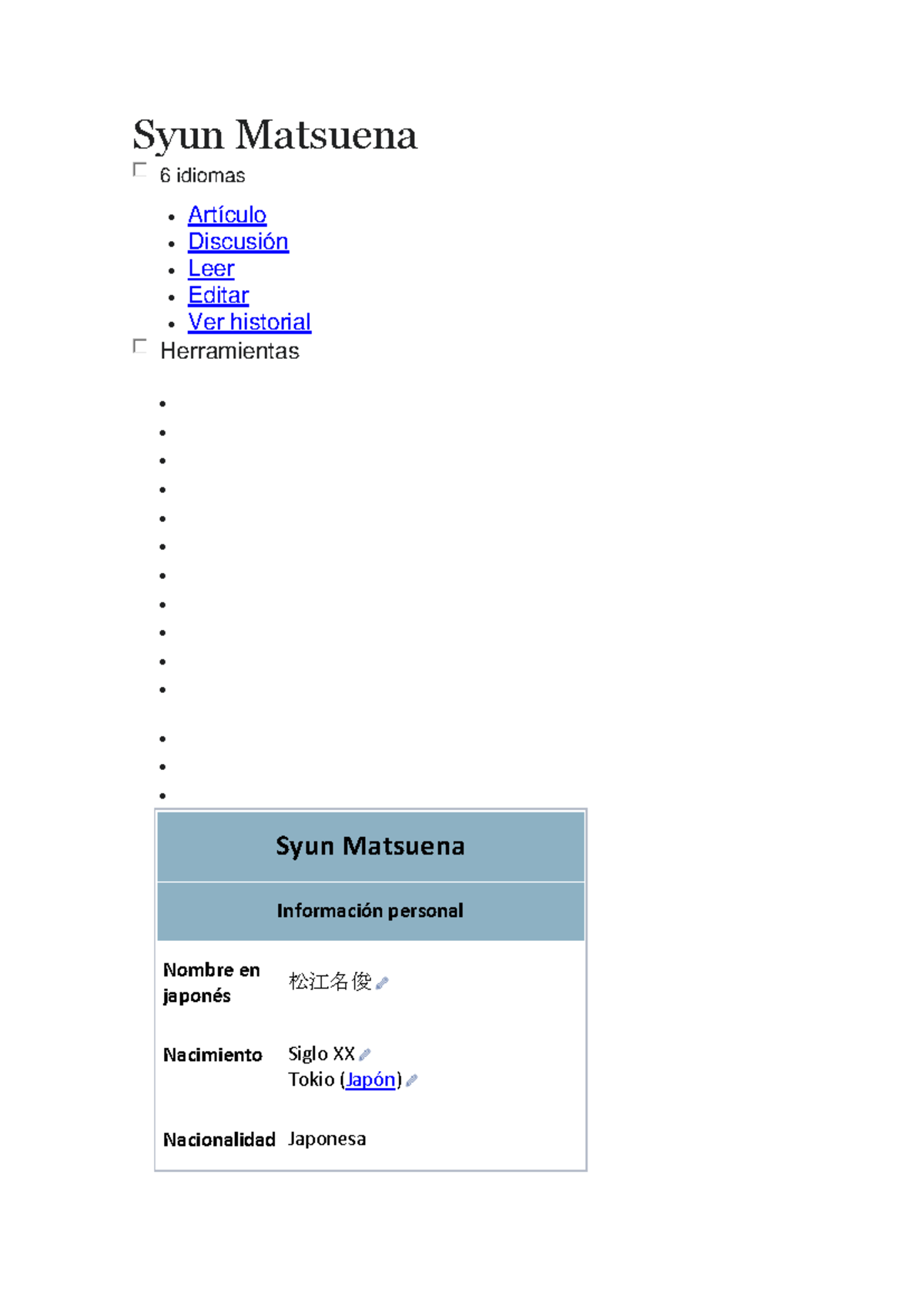 Nombre Confeccionada 9 Matsuzawa (Jap?n Importaci?n